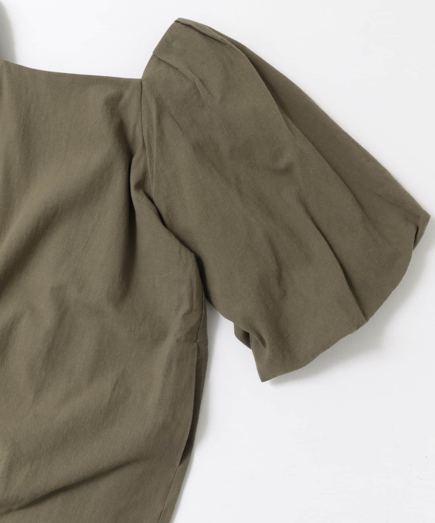 F by ROSSO　コットンスラブパフスリーブワンピース KHAKI 36