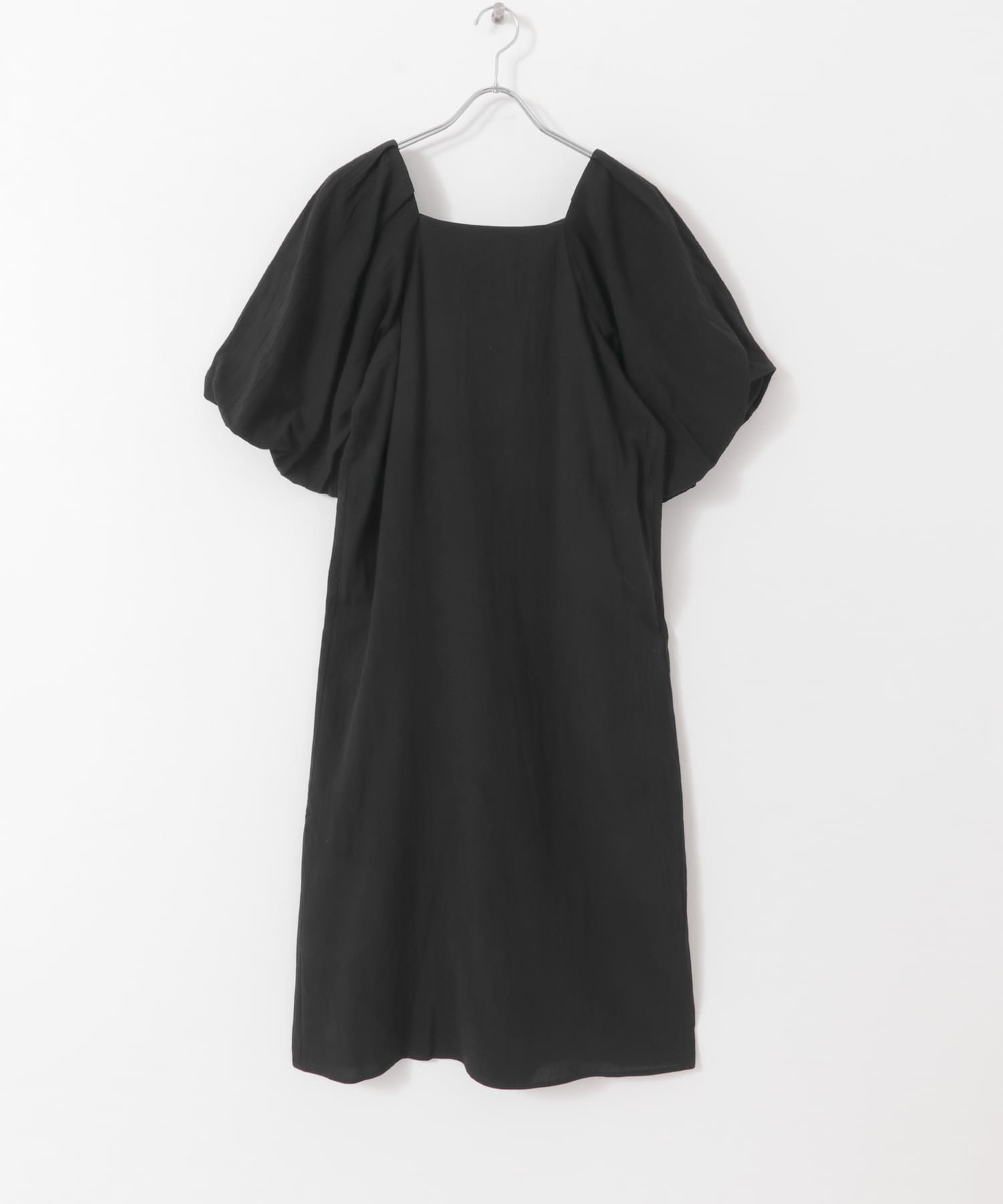 F by ROSSO　コットンスラブパフスリーブワンピース BLACK 36