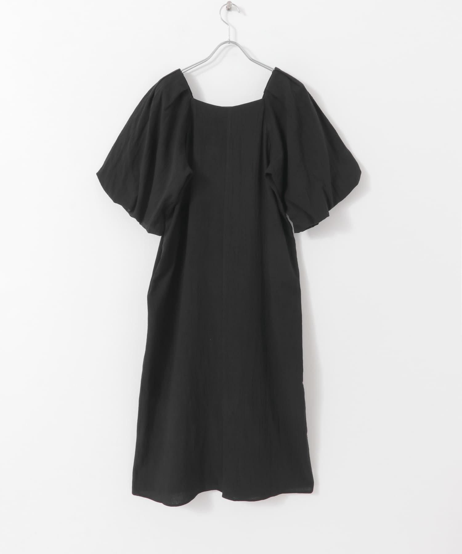 F by ROSSO　コットンスラブパフスリーブワンピース BLACK 36