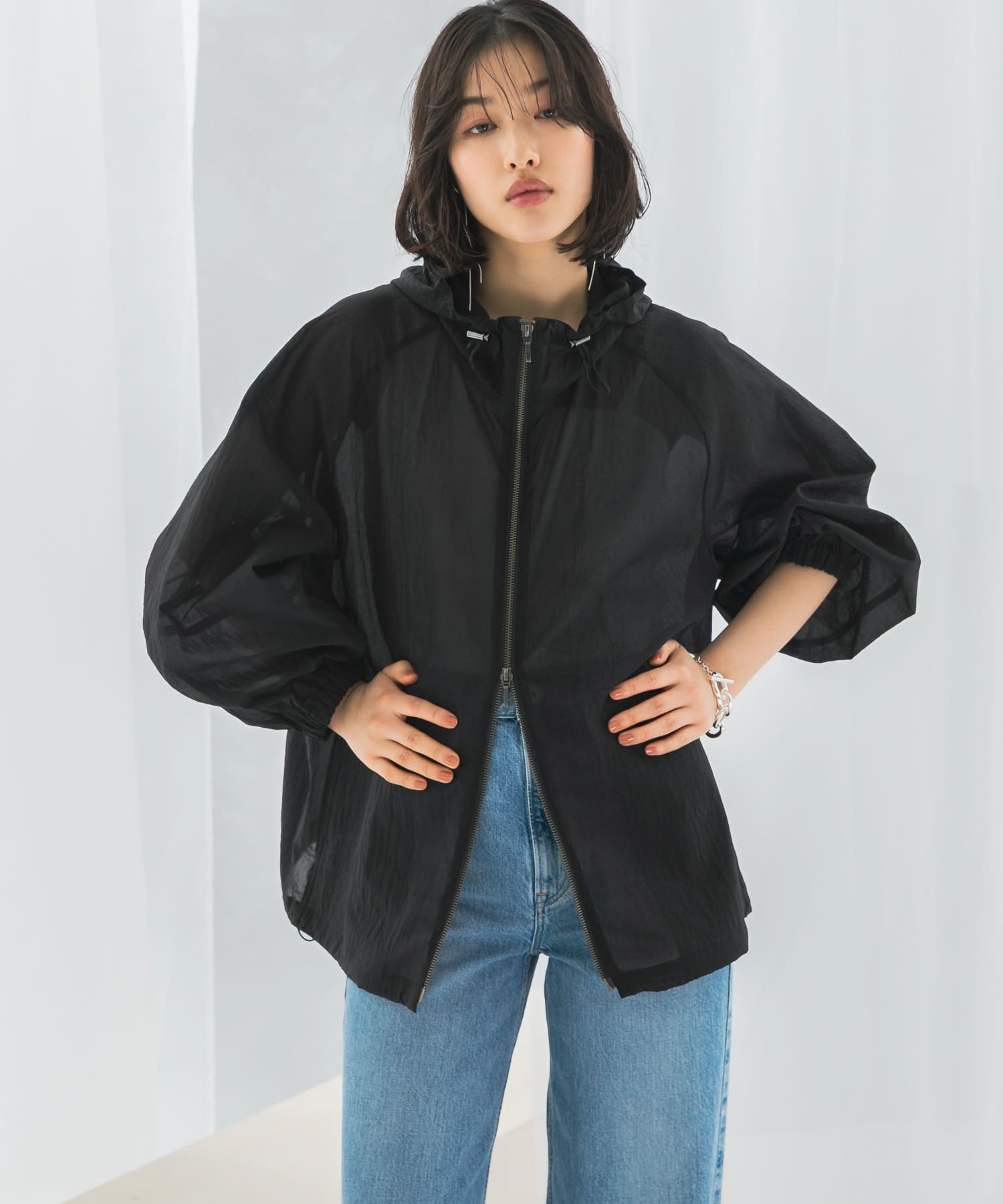 サンプル品　シアーパーカーブルゾン シアーパーカーブルゾン(FREE black): アウター｜URBAN RESEARCH