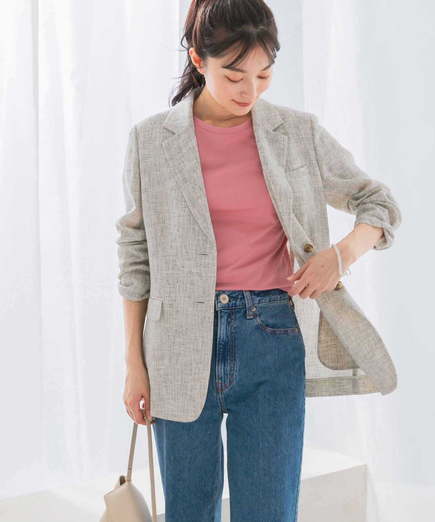 防シワイージーケアジャケット