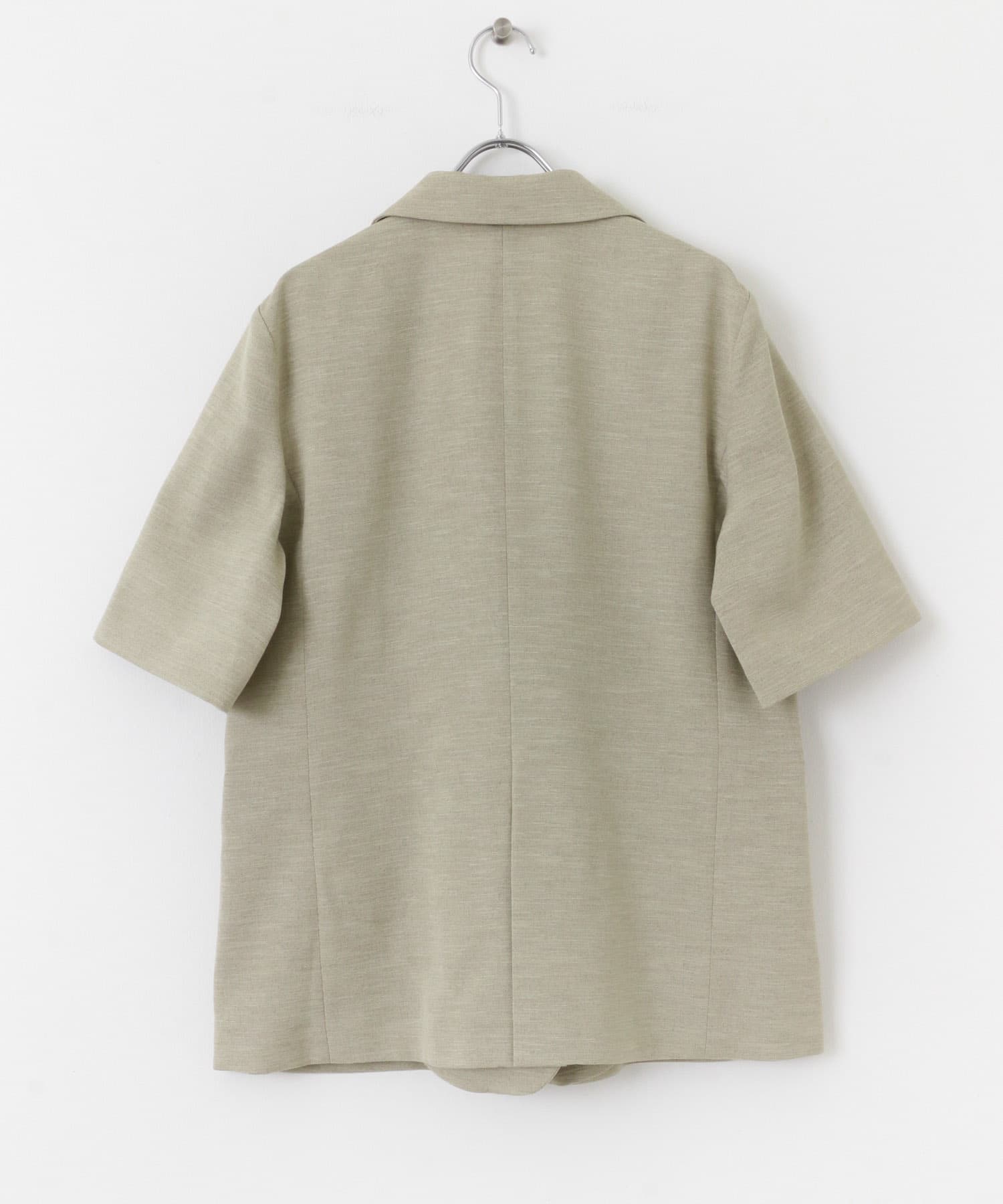 リネンライクハーフスリーブジャケット(FREE BEIGE): アウター｜URBAN