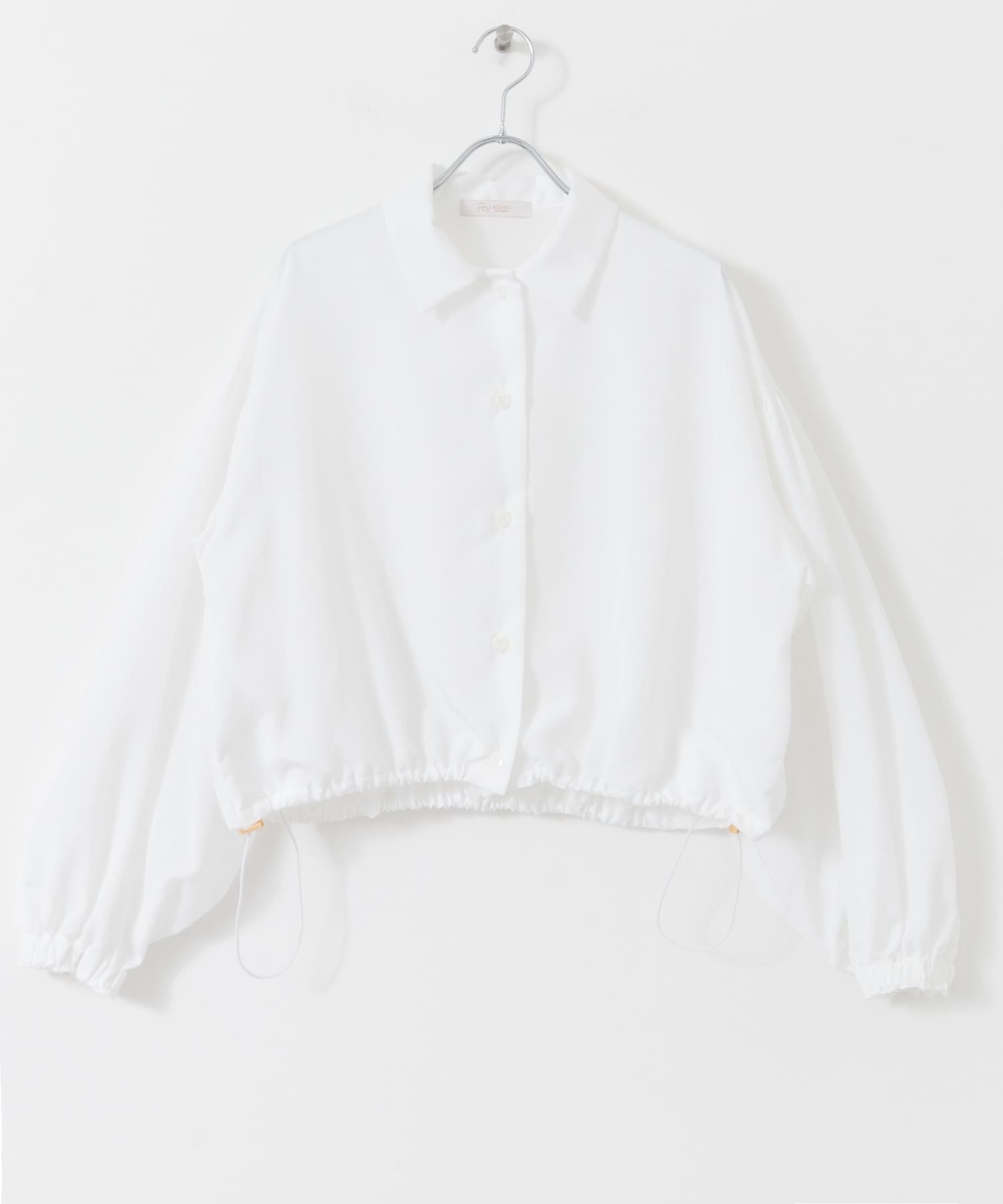 F by ROSSO　UVCUT撥水ボリュームスリーブシャツ WHITE FREE