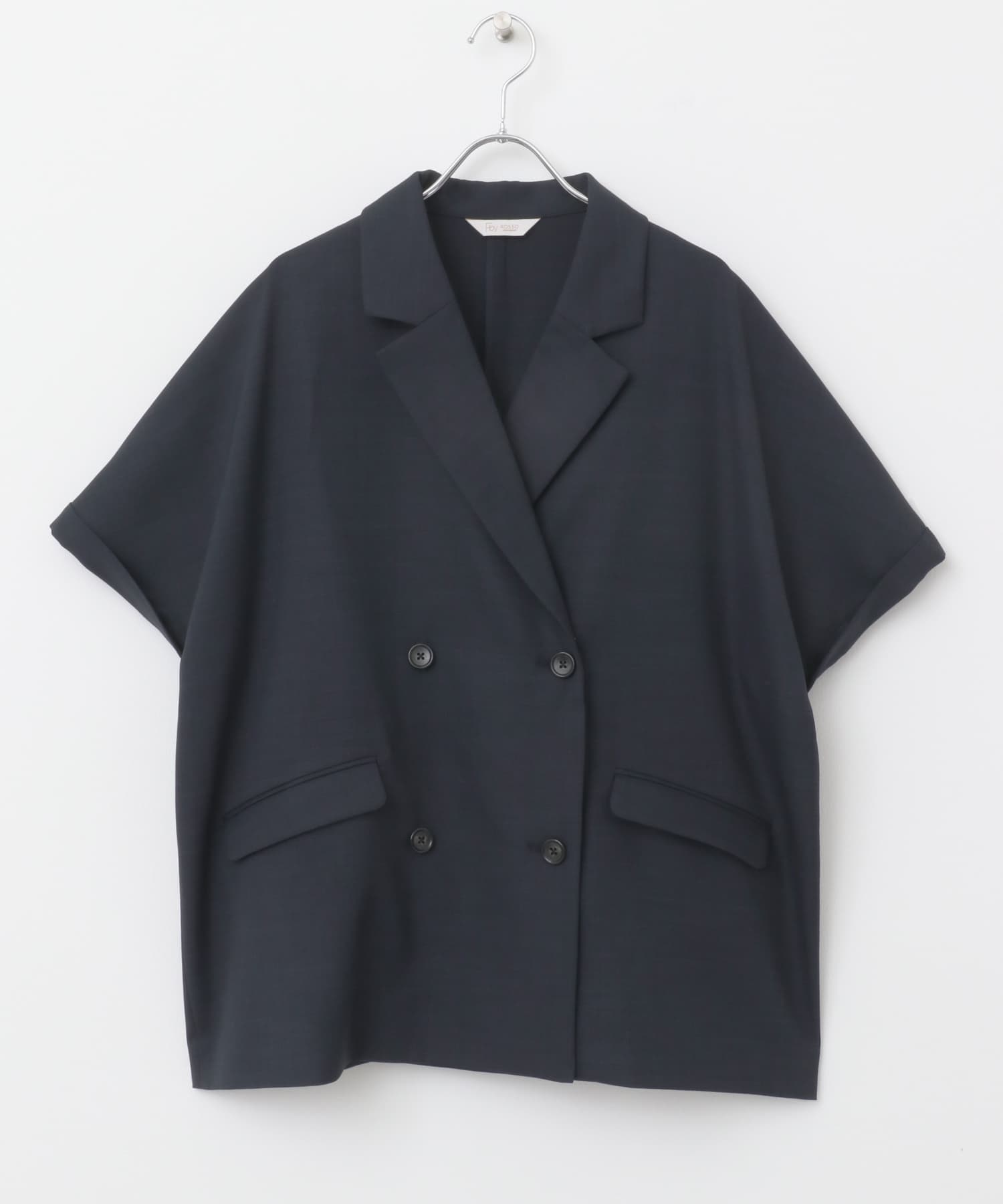 F by ROSSO　ウォッシャブルサマージャケット NAVY FREE