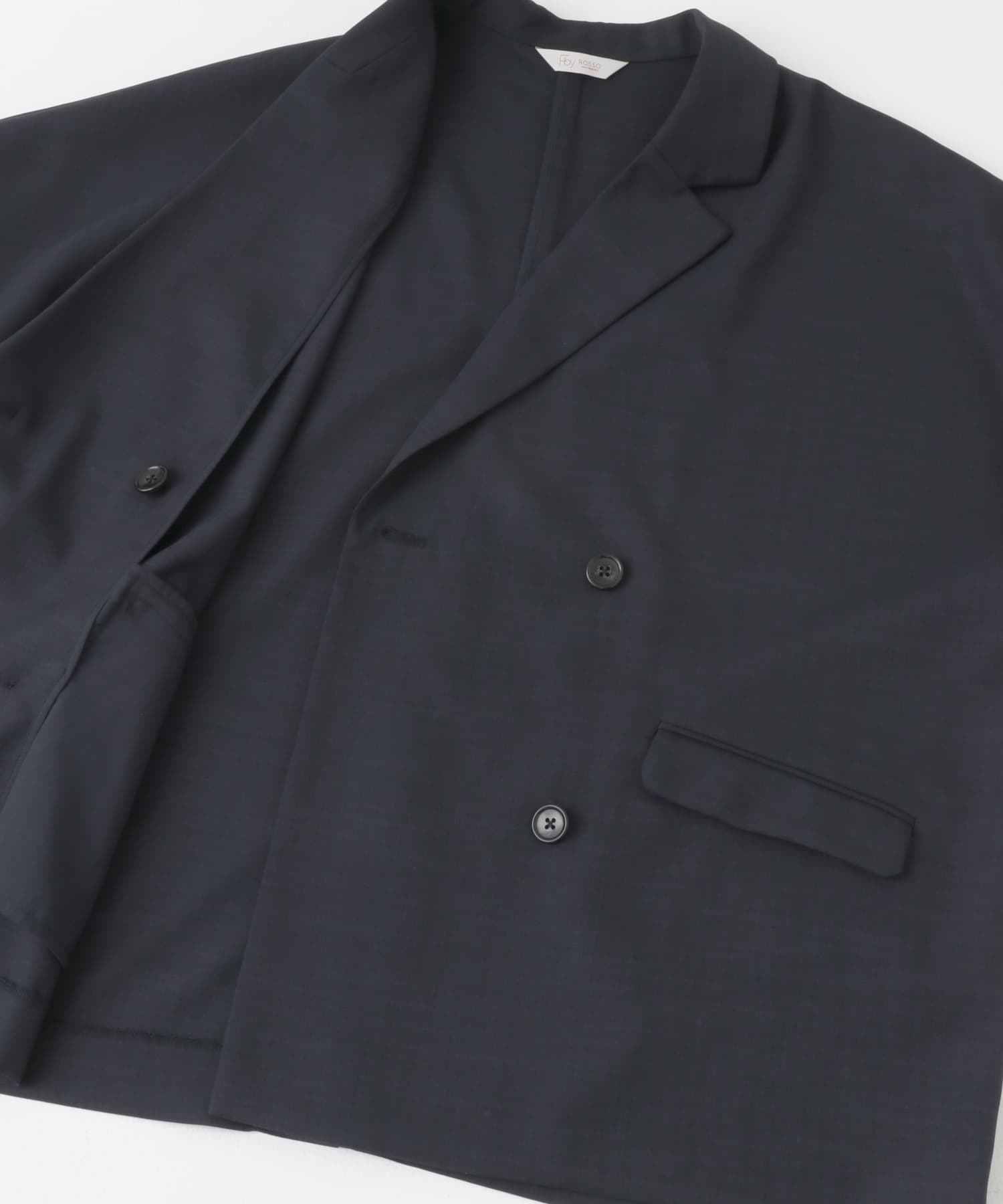 F by ROSSO　ウォッシャブルサマージャケット NAVY FREE