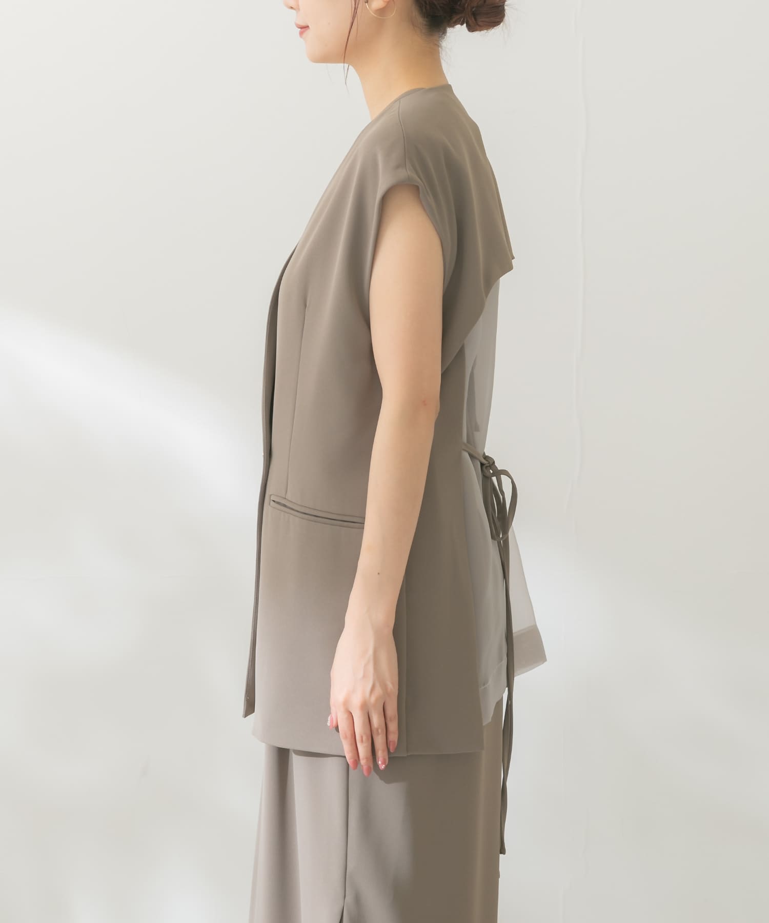 バックシアージレ×キャミドレス khaki FREE