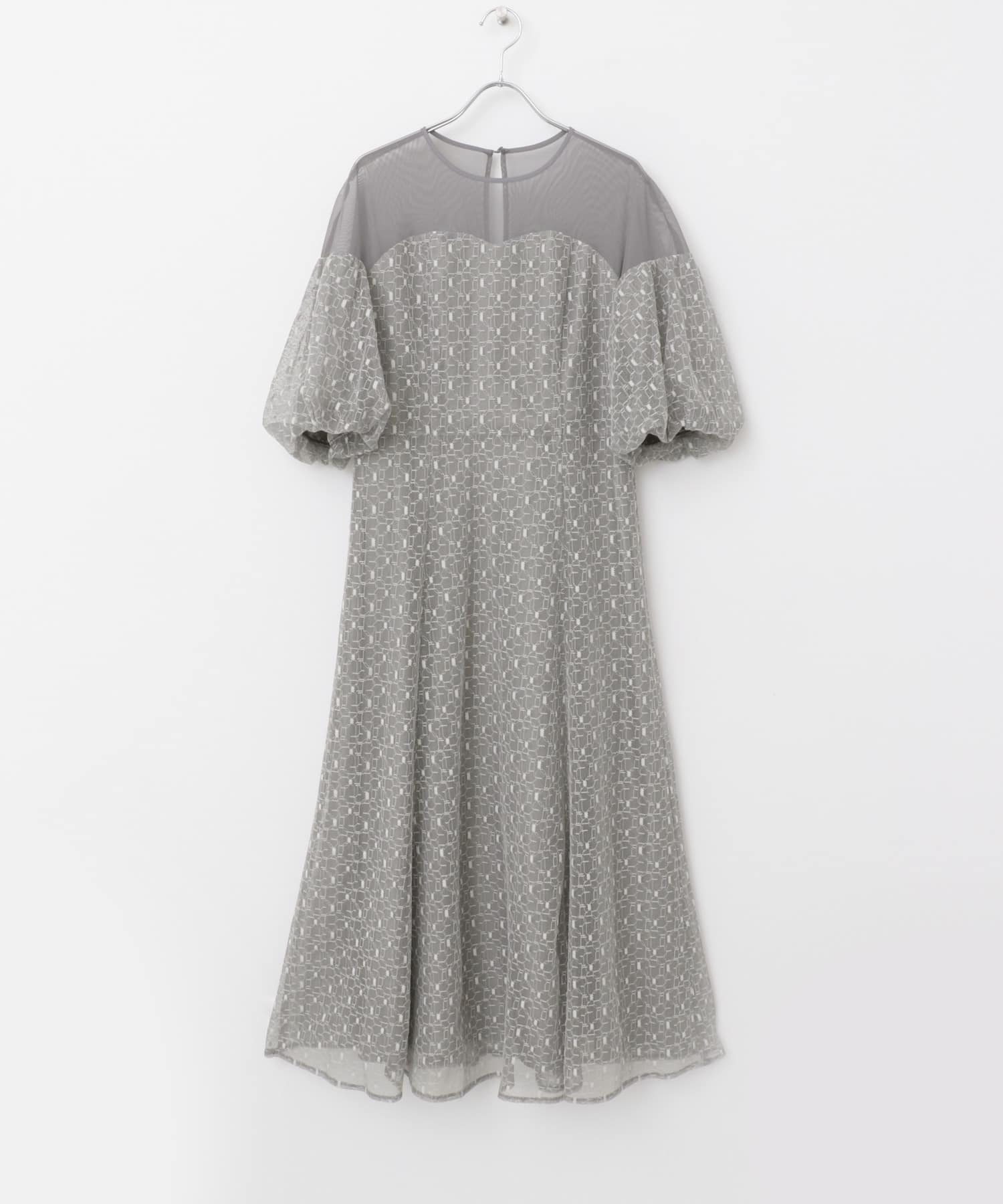 幾何学レースドレス gray FREE