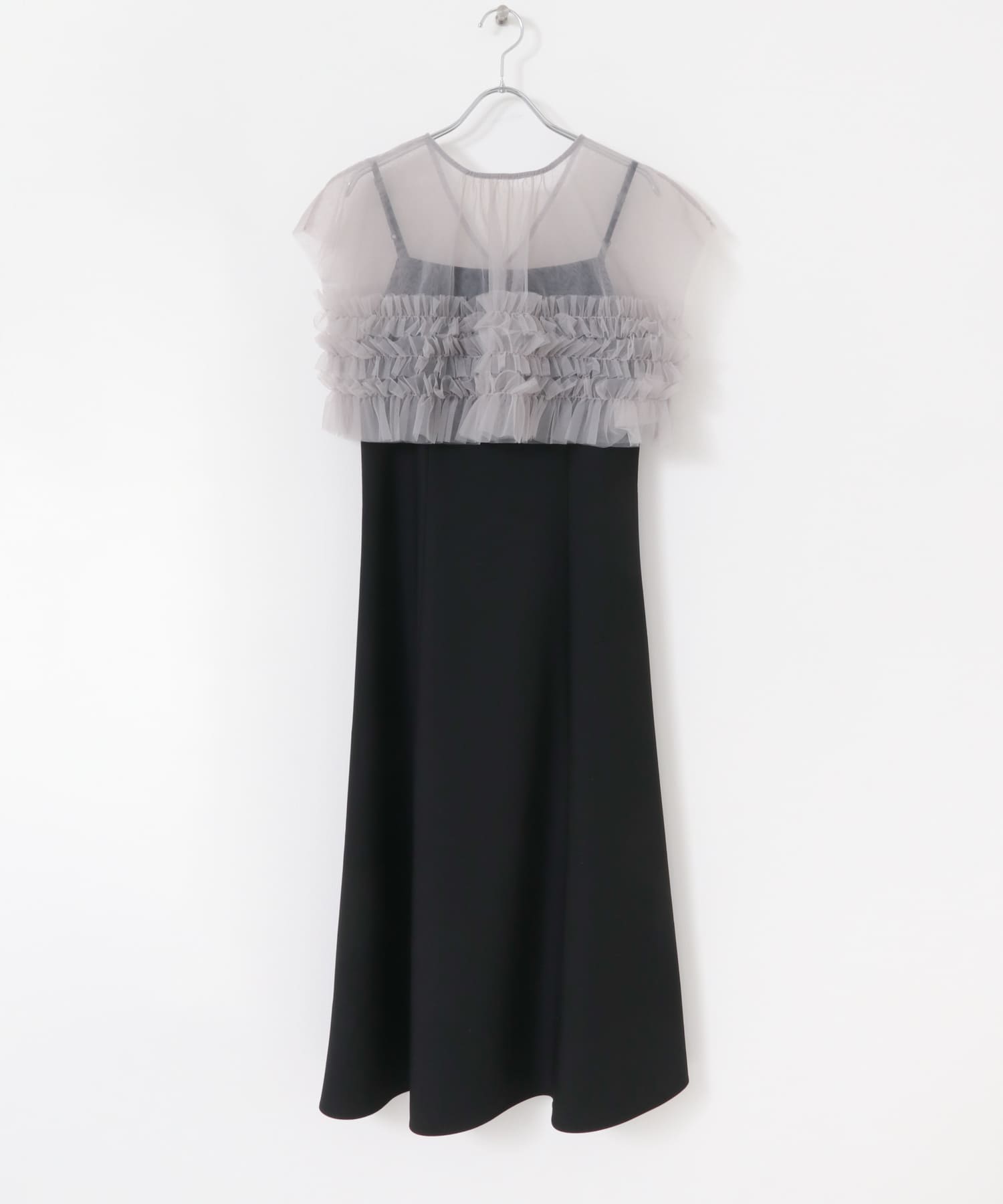 チュールフリルドレス black FREE