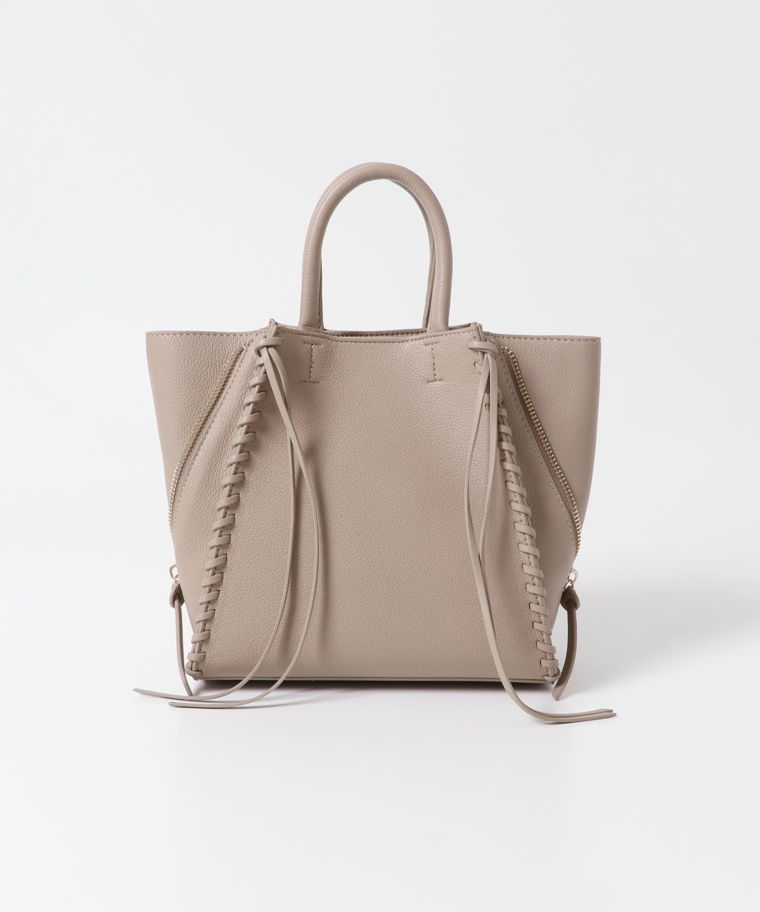 サイドジップミニトート GREIGE -