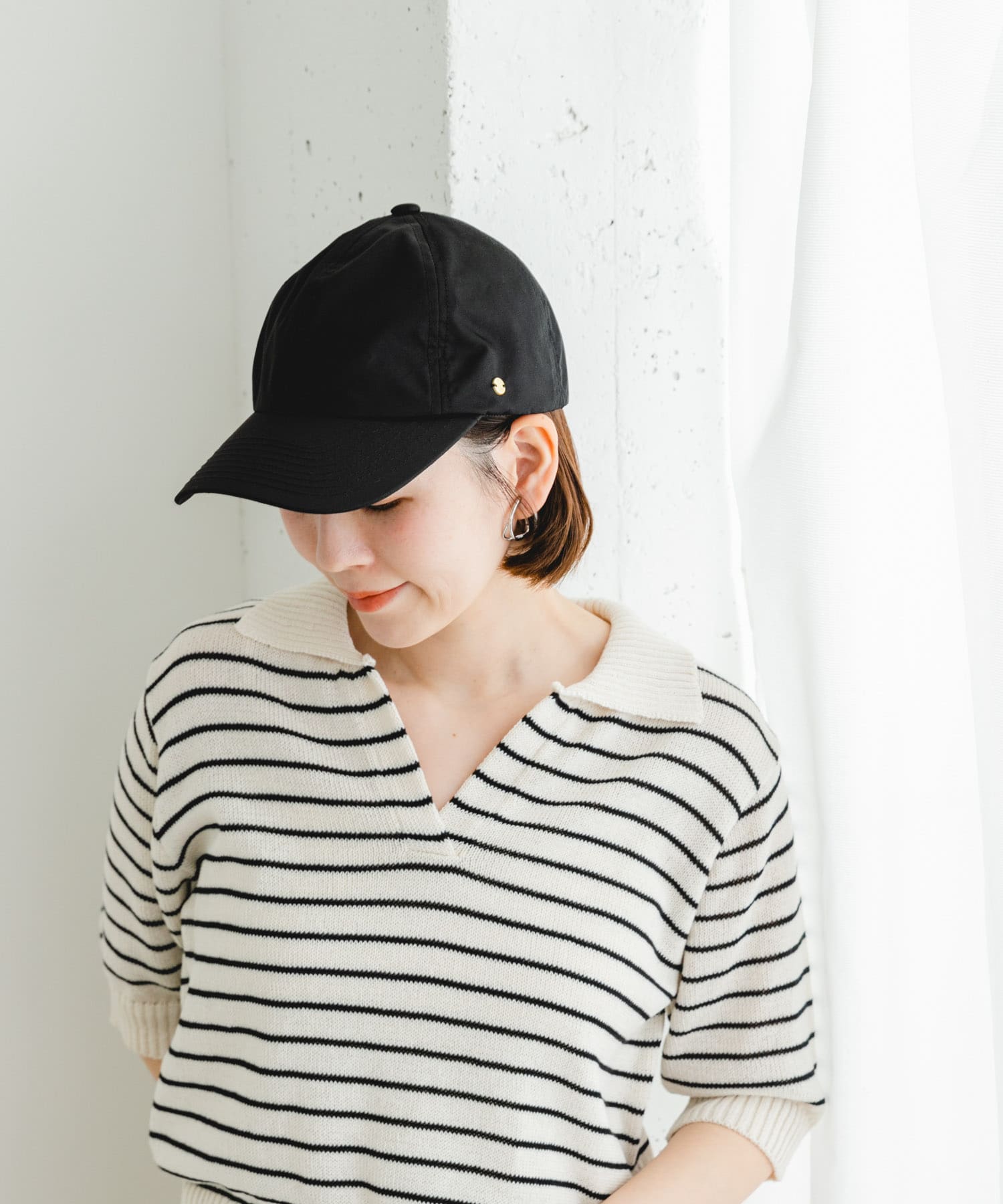 F by ROSSO　UVカット撥水キャップ BLACK FREE