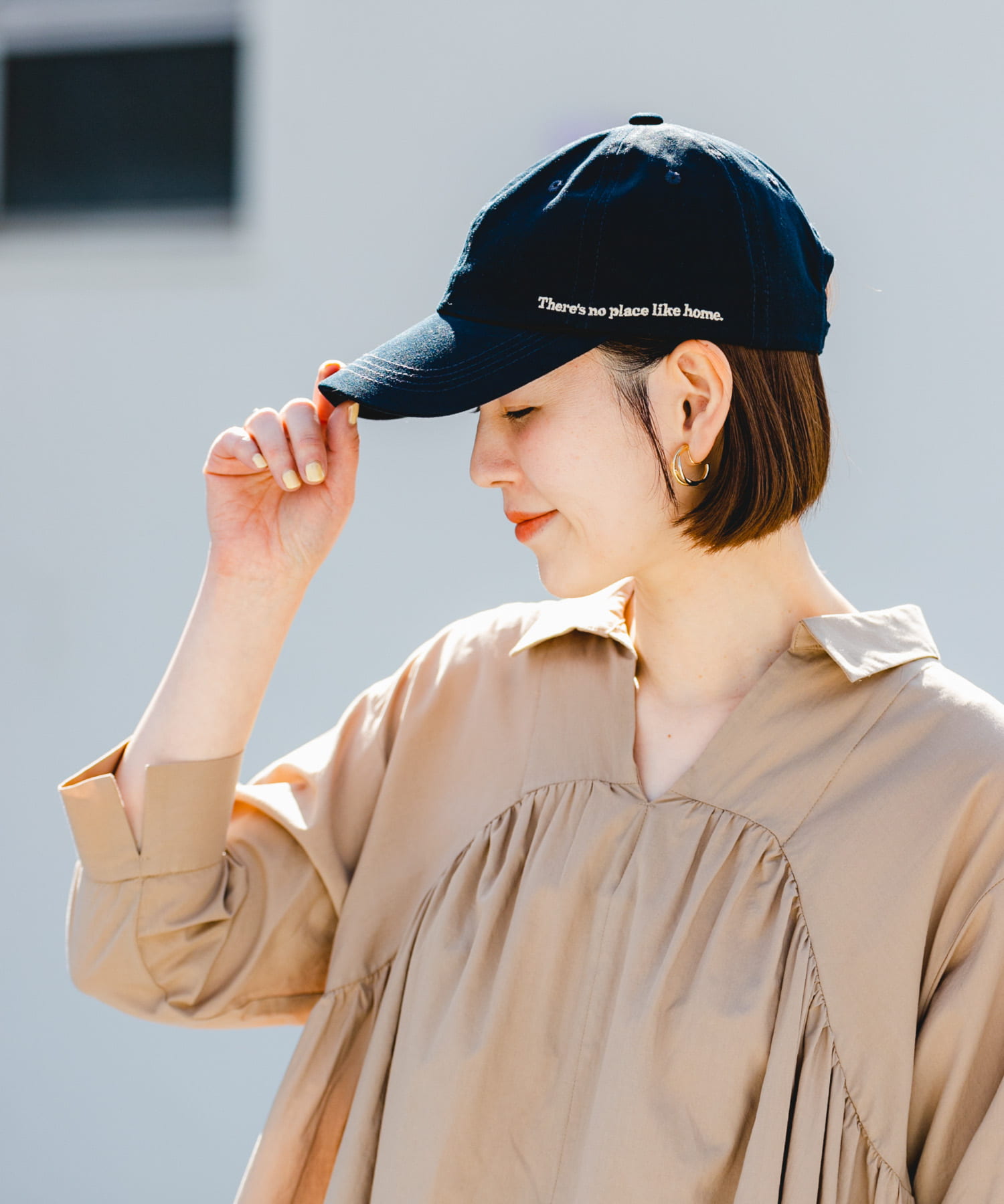 F by ROSSO　サイド刺繍キャップ NAVY FREE