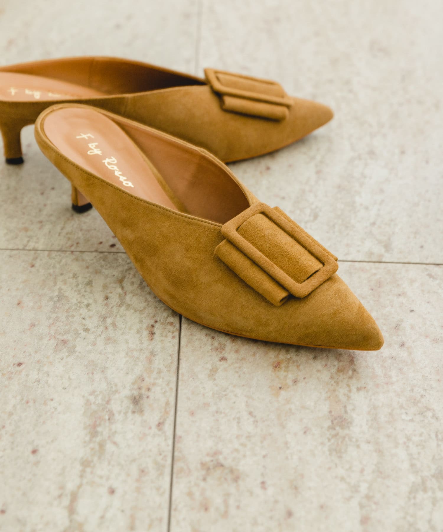 F by ROSSO　バックルデザインミュール CAMEL 37