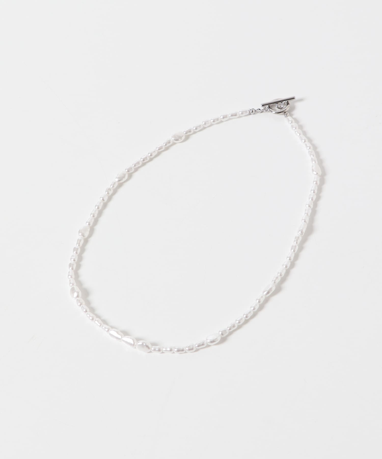ショートランダムパールネックレス WHITE FREE