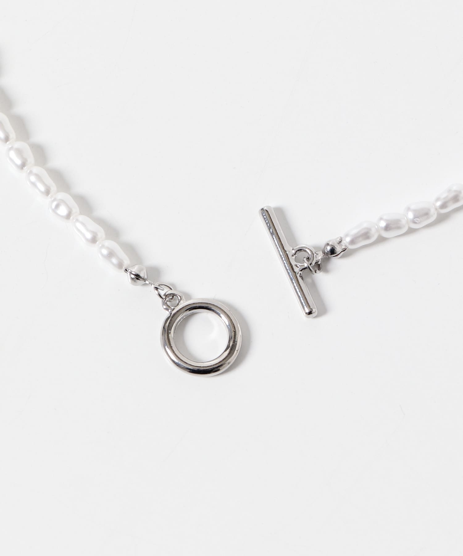 ショートランダムパールネックレス WHITE FREE
