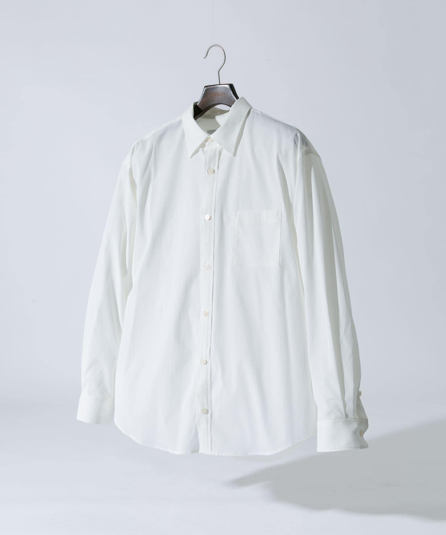 『XLサイズあり』ストレッチワッシャーロングスリーブシャツ WHITE L