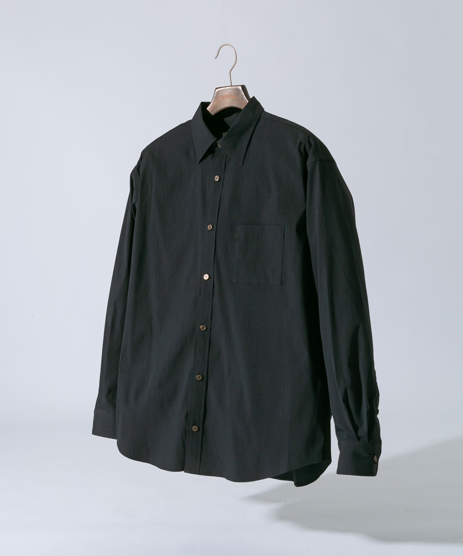 『XLサイズあり』ストレッチワッシャーロングスリーブシャツ NAVY S