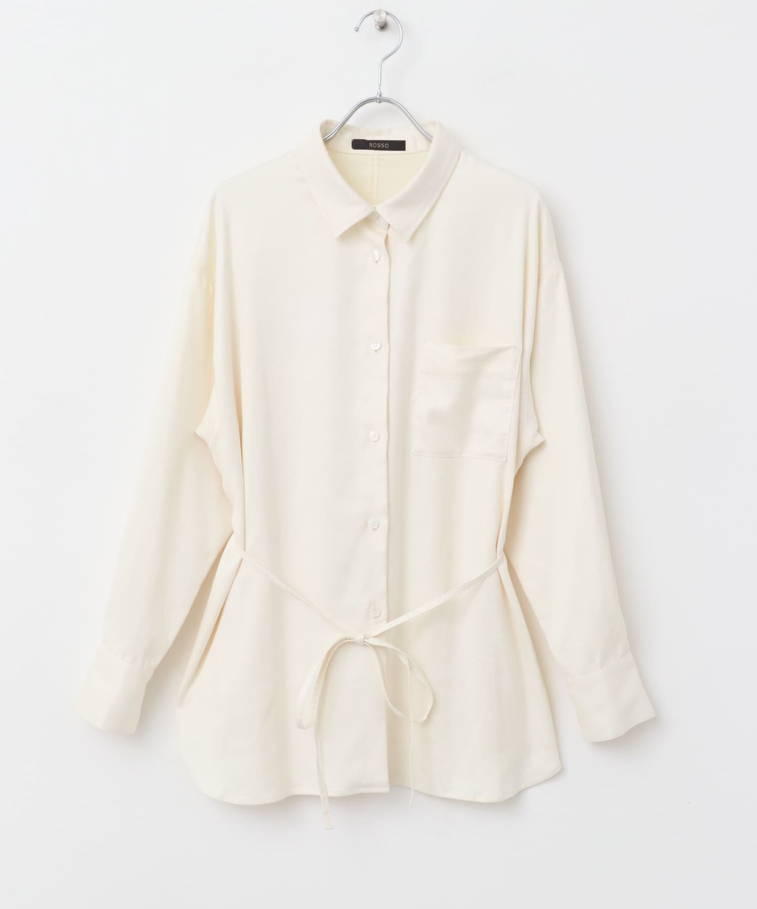 ピーチタッチデザインシャツ WHITE FREE