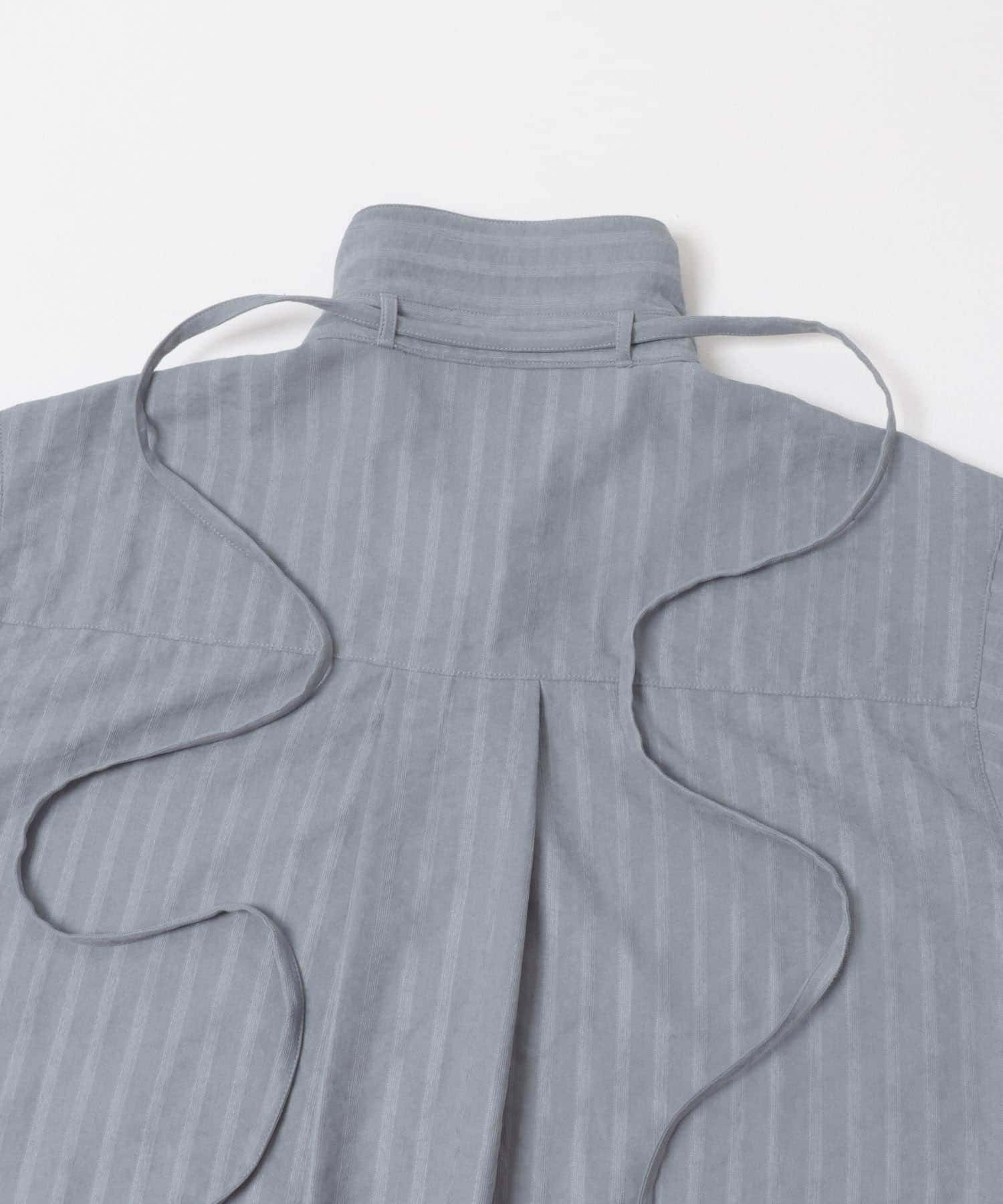 F by ROSSO　マルチWAYスエードタッチシャツ BLUE GRAY FREE