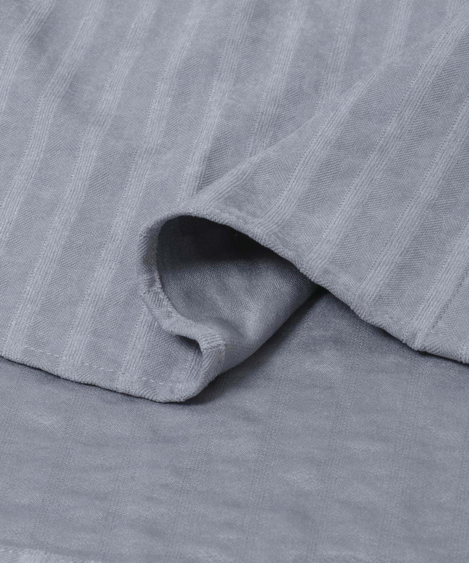 F by ROSSO　マルチWAYスエードタッチシャツ BLUE GRAY FREE