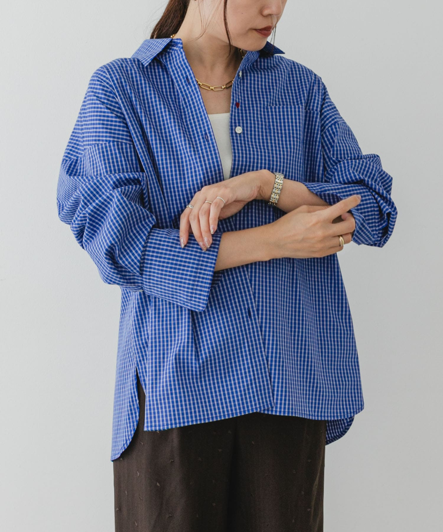 F by ROSSO　イージーケアオーバーシャツ