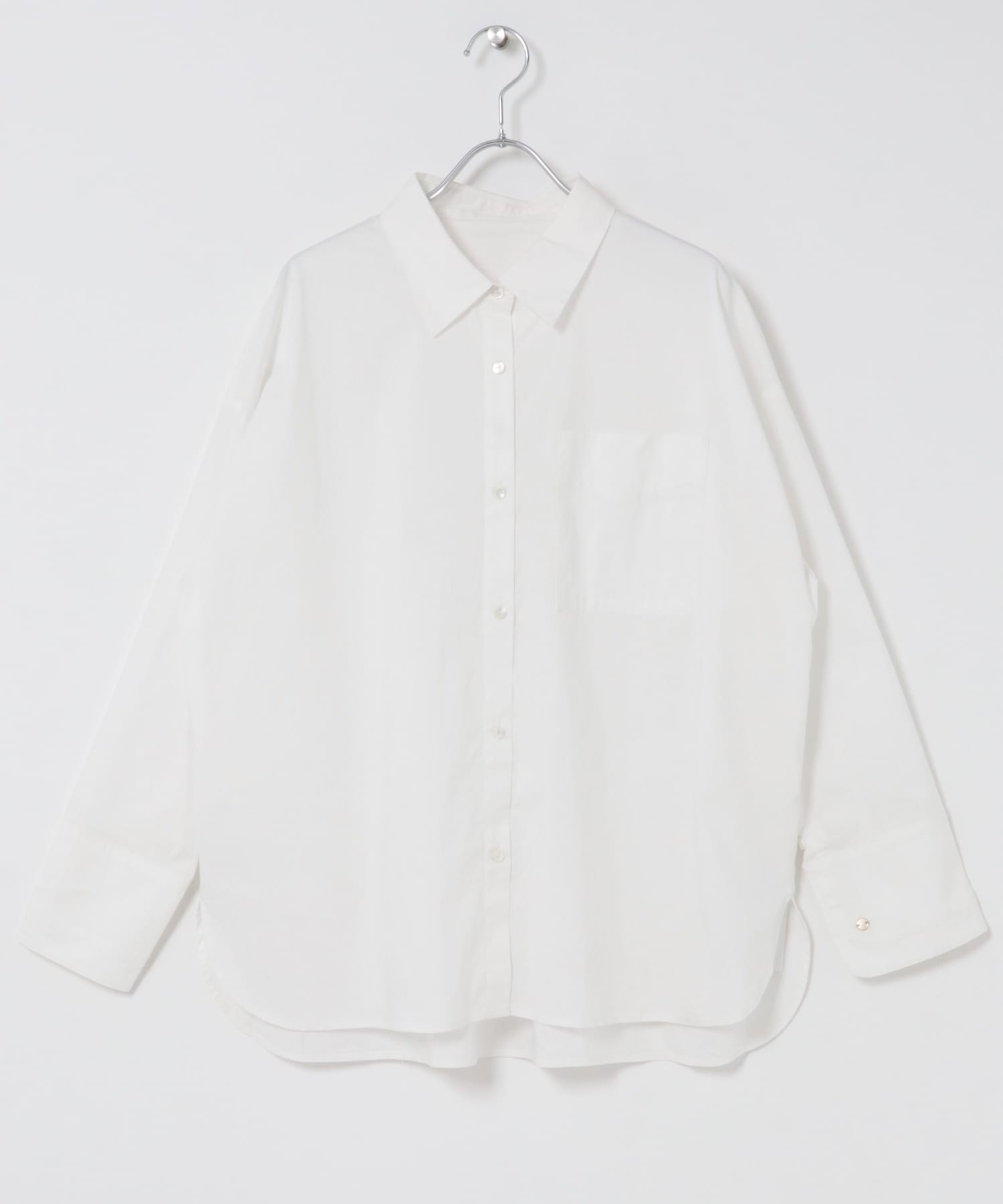 F by ROSSO　イージーケアオーバーシャツ OFF WHITE FREE