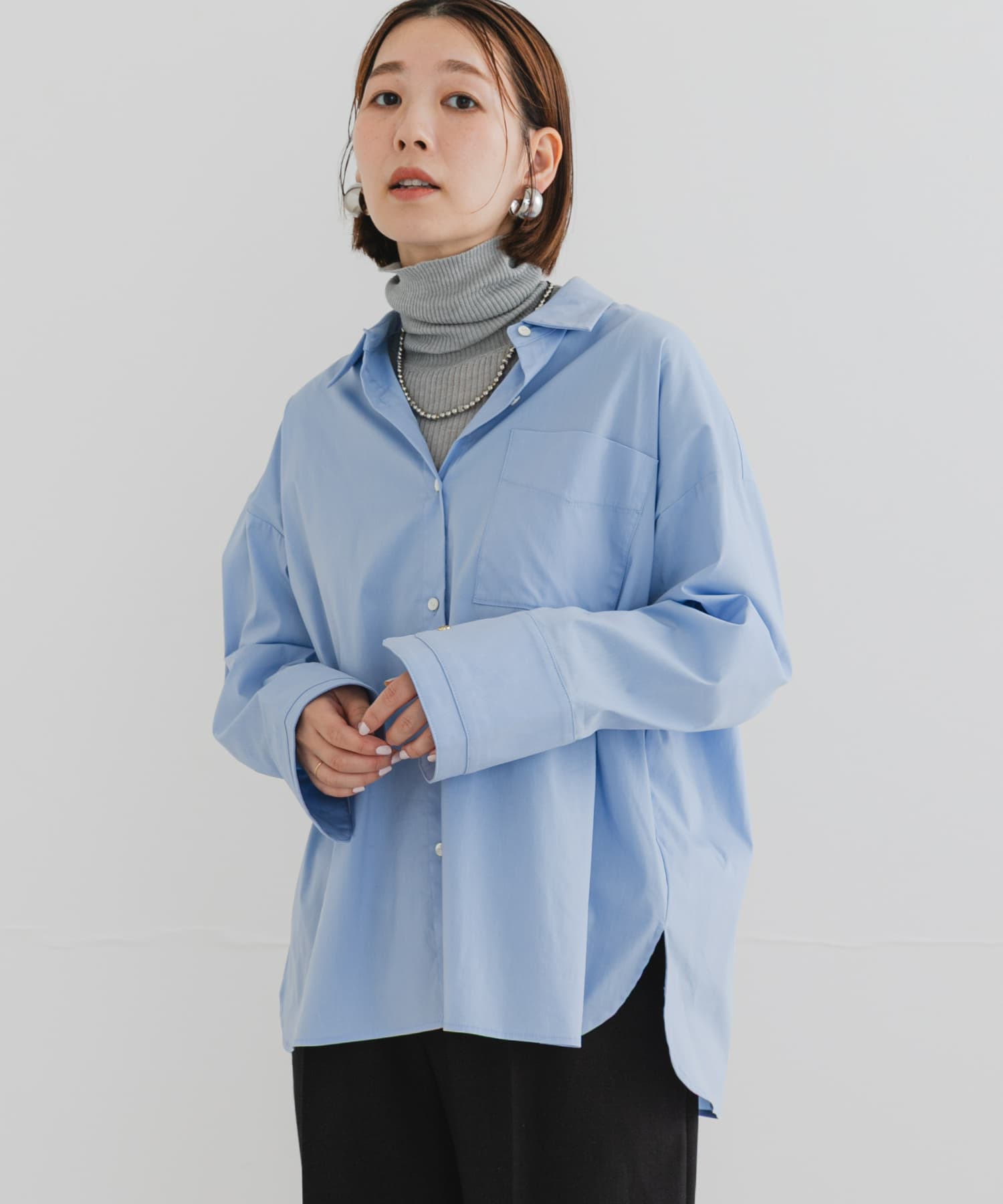 F by ROSSO　イージーケアオーバーシャツ