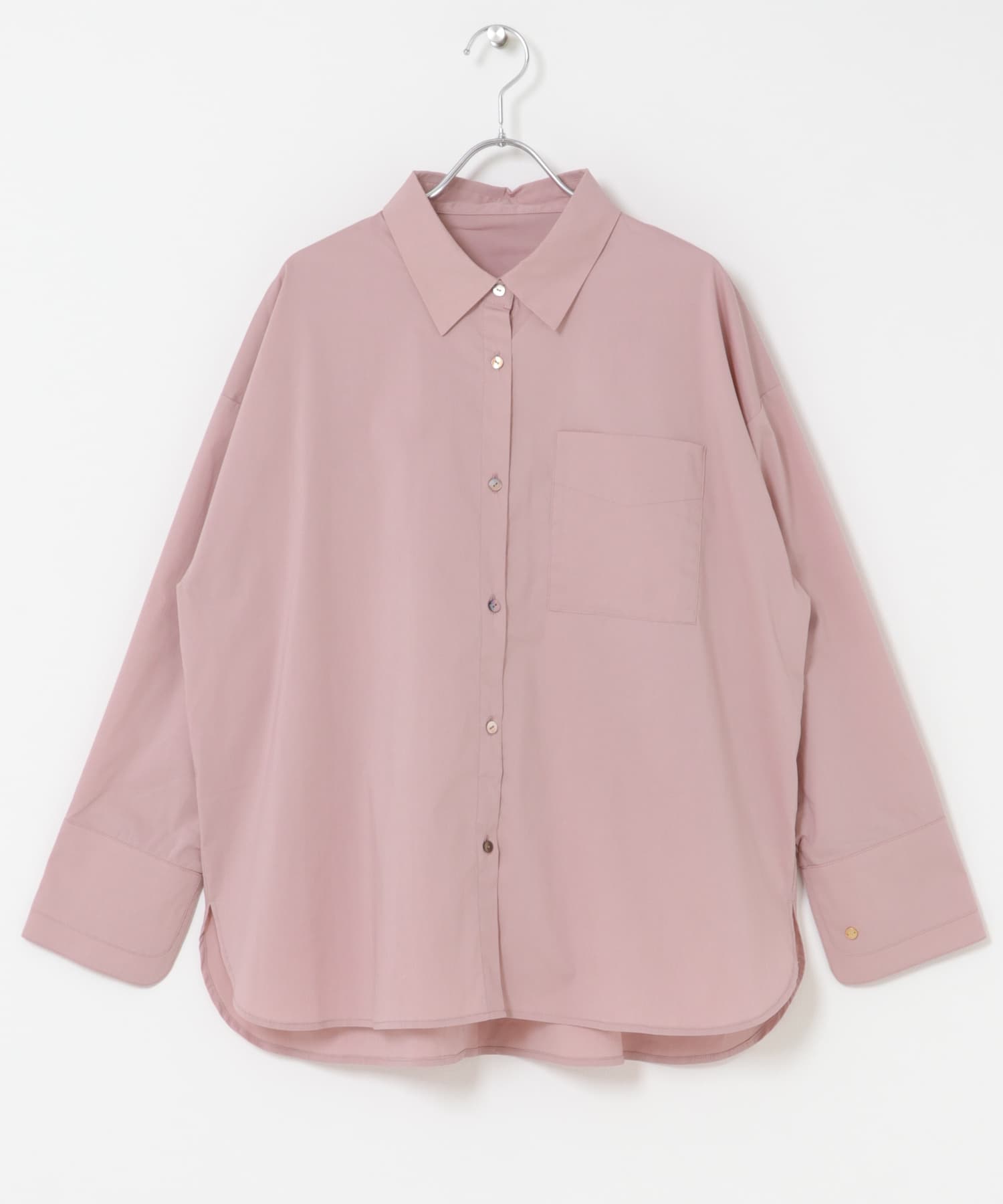 F by ROSSO　イージーケアオーバーシャツ PINK FREE