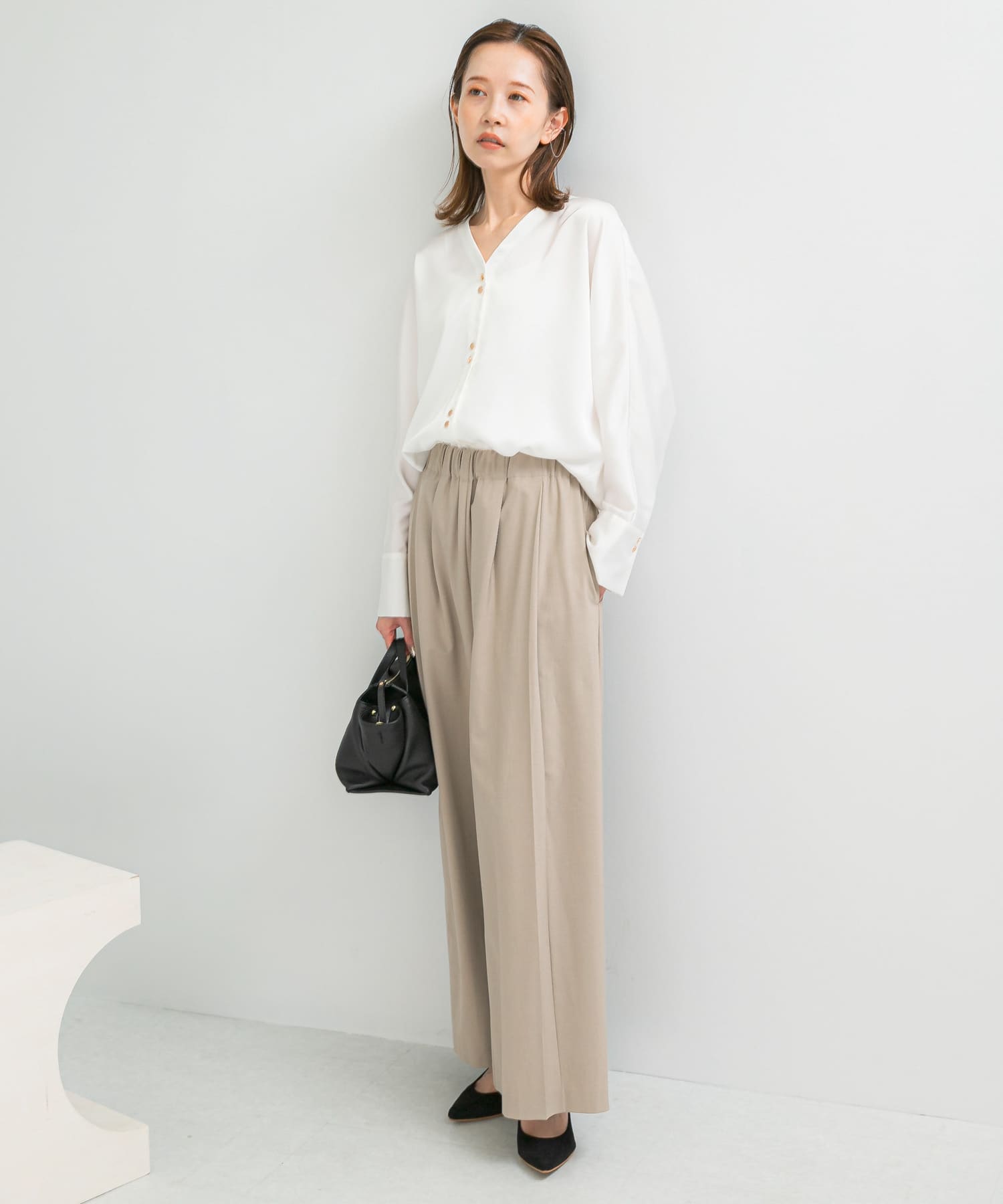 ウォッシャブルイージータックパンツ L/GREGE 36