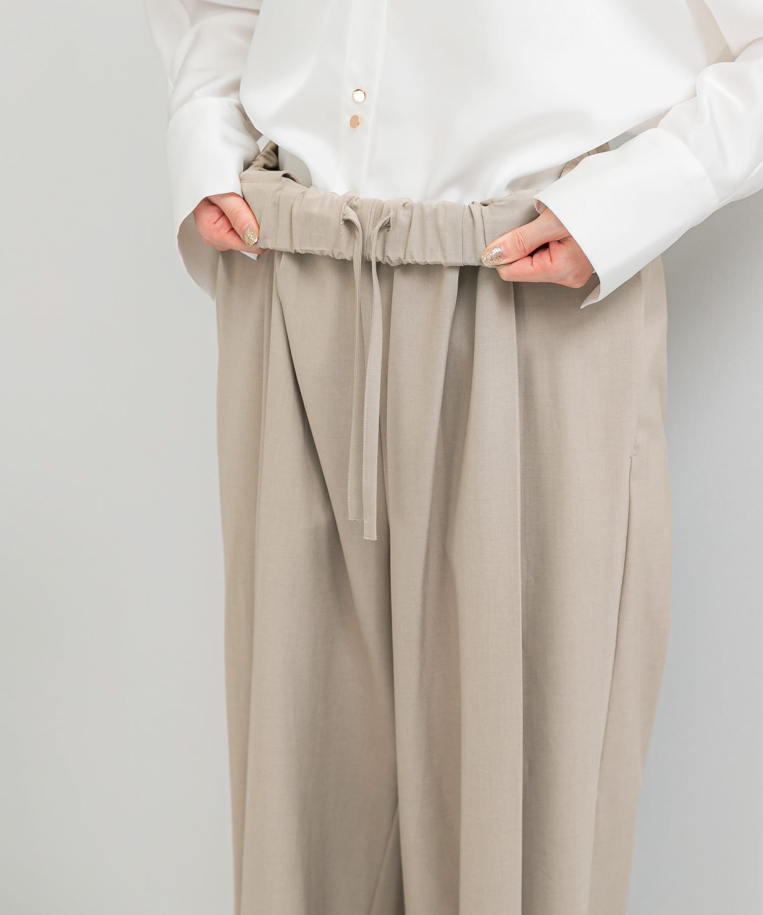 ウォッシャブルイージータックパンツ L/GREGE 36