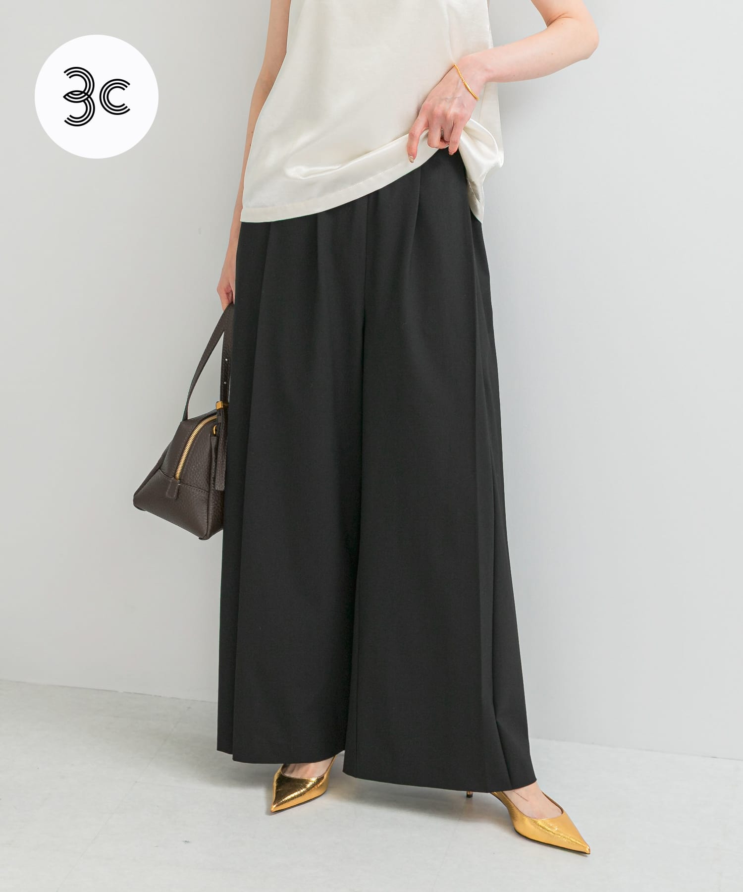 ウォッシャブルイージータックパンツ BLACK 36