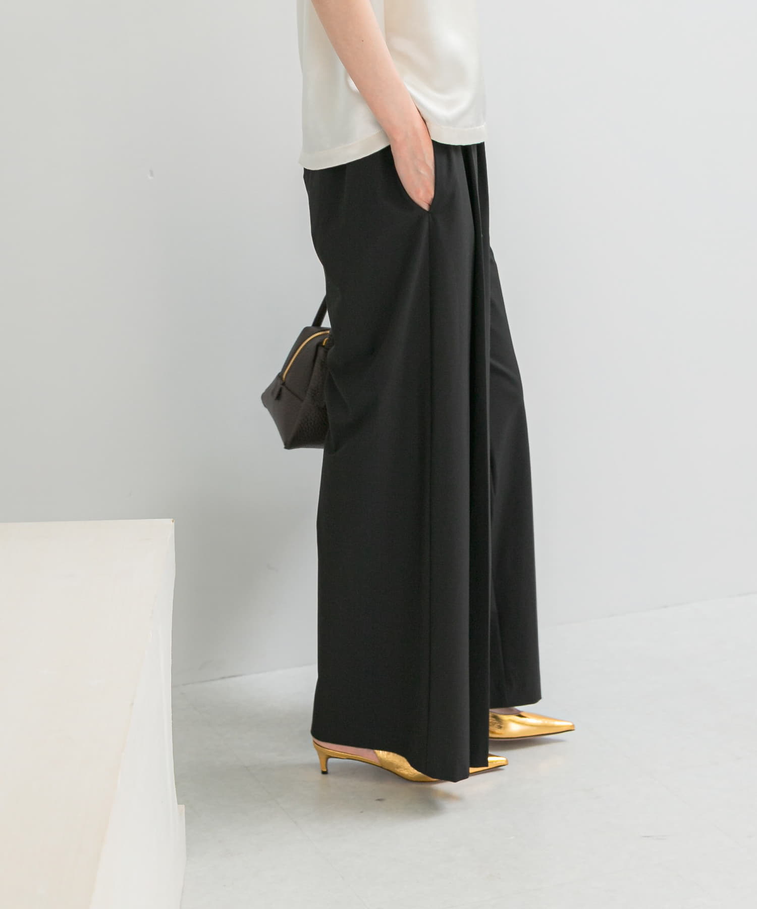 ウォッシャブルイージータックパンツ BLACK 36