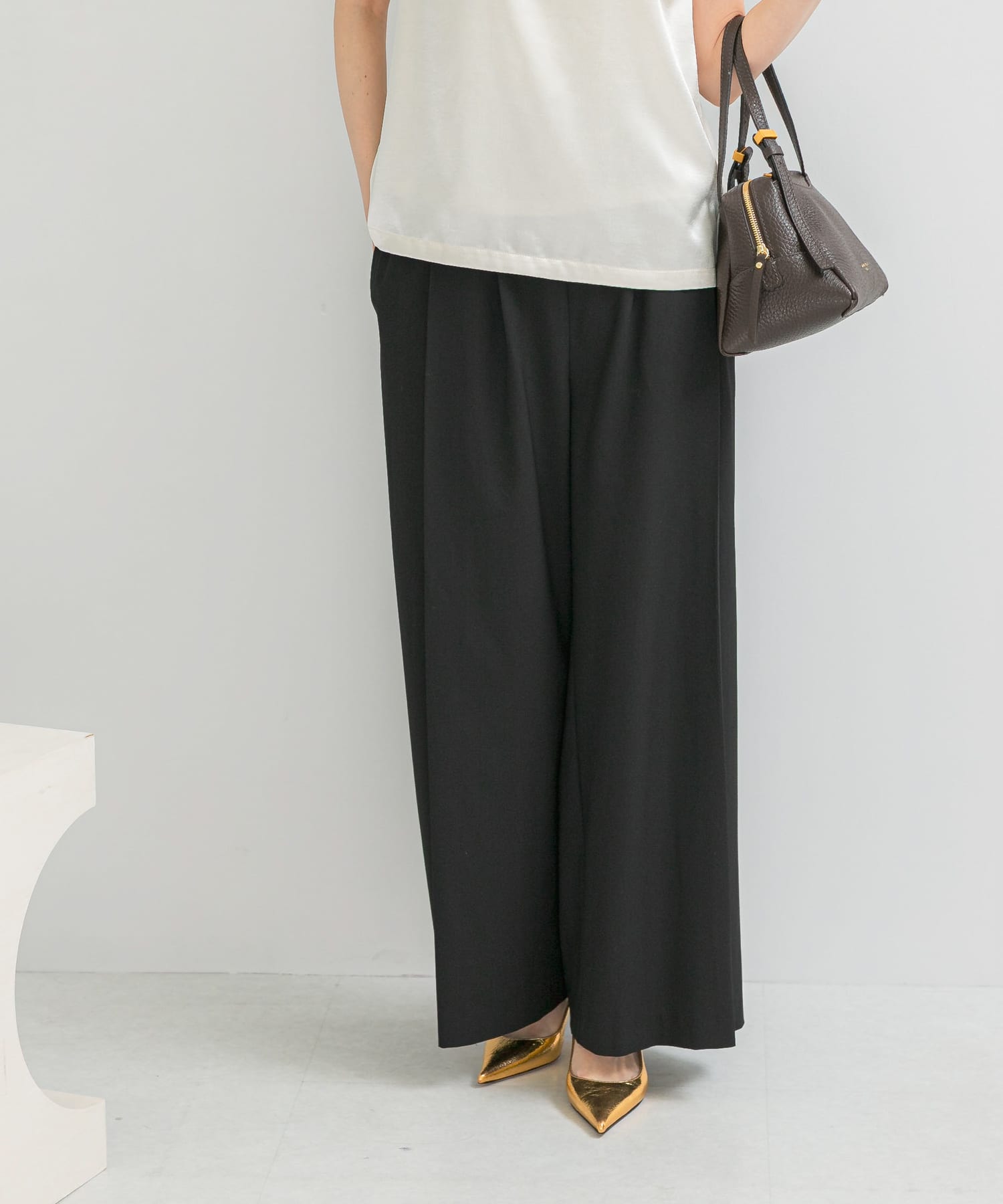 ウォッシャブルイージータックパンツ BLACK 36