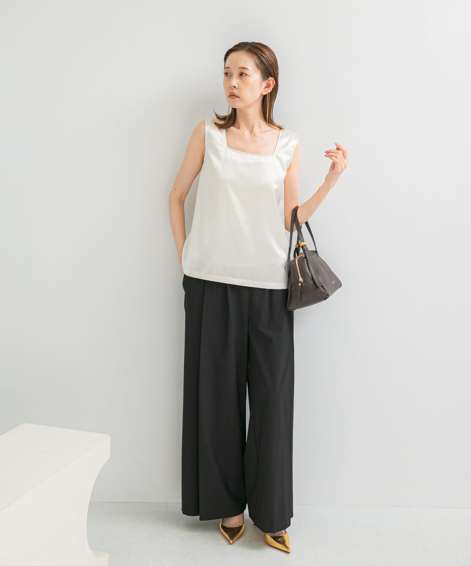 ウォッシャブルイージータックパンツ BLACK 36