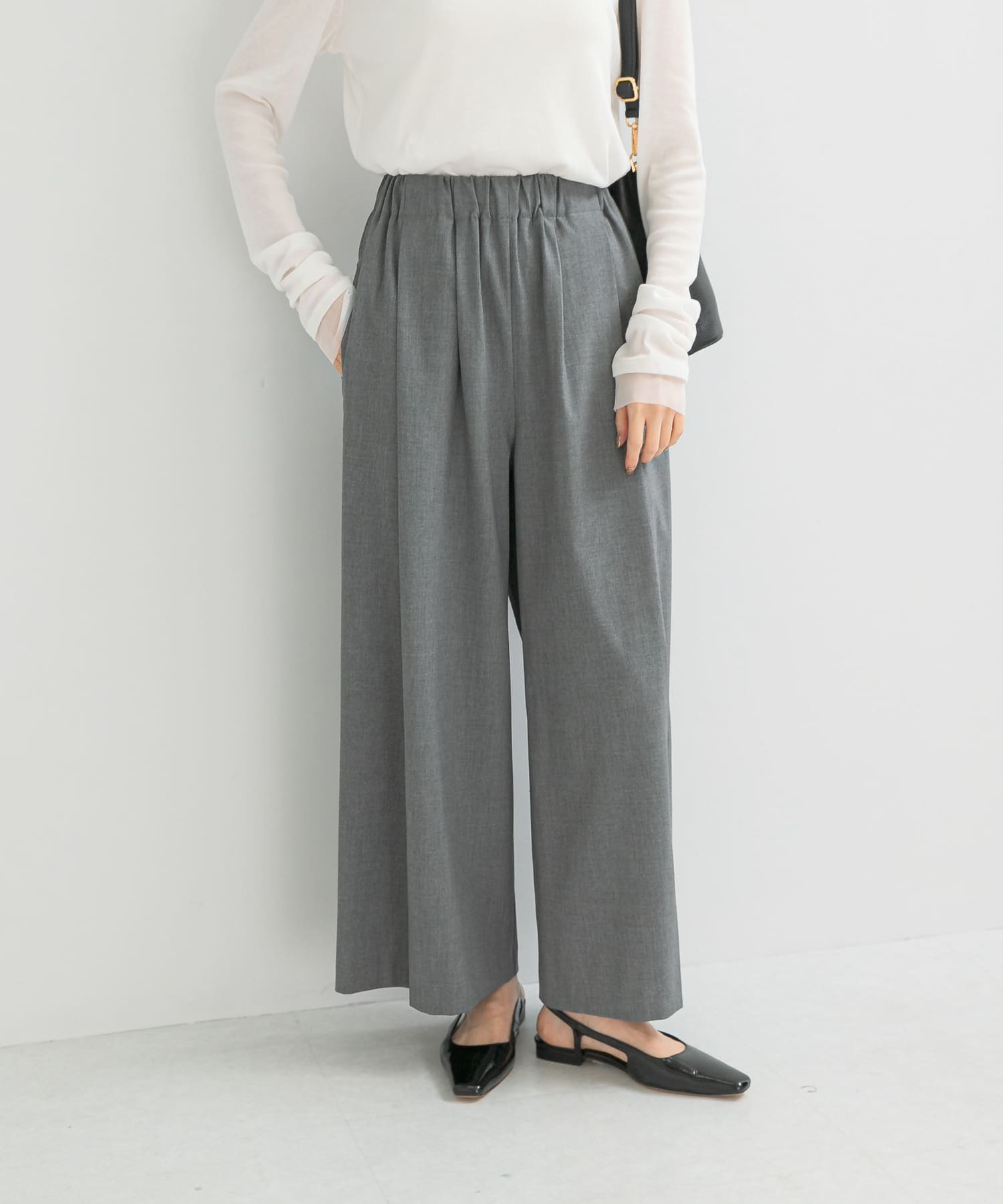 ウォッシャブルイージータックパンツ GRAY 36