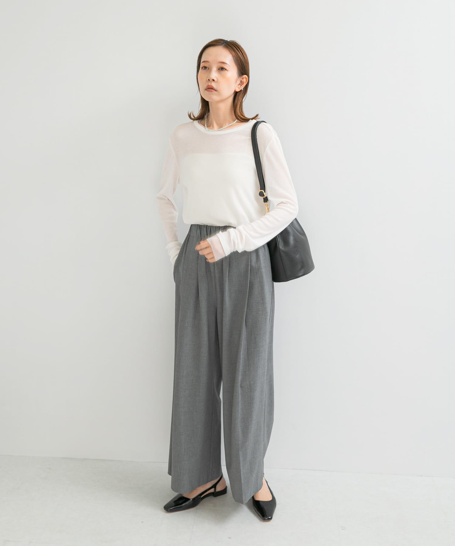 ウォッシャブルイージータックパンツ GRAY 36