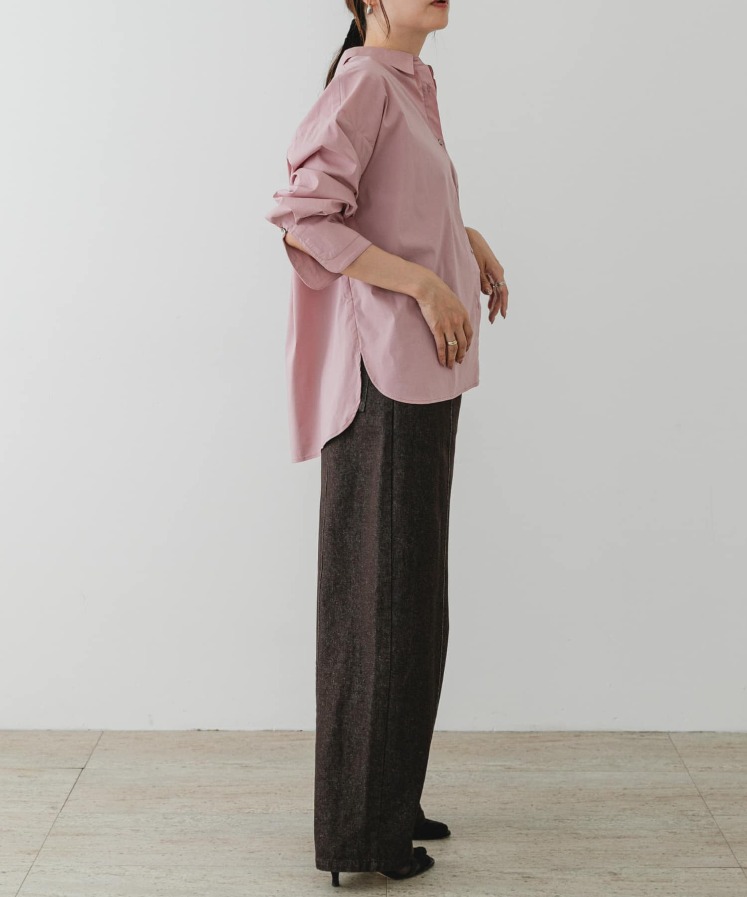 F by ROSSO　カーブフォルムデニムパンツ BROWN 38