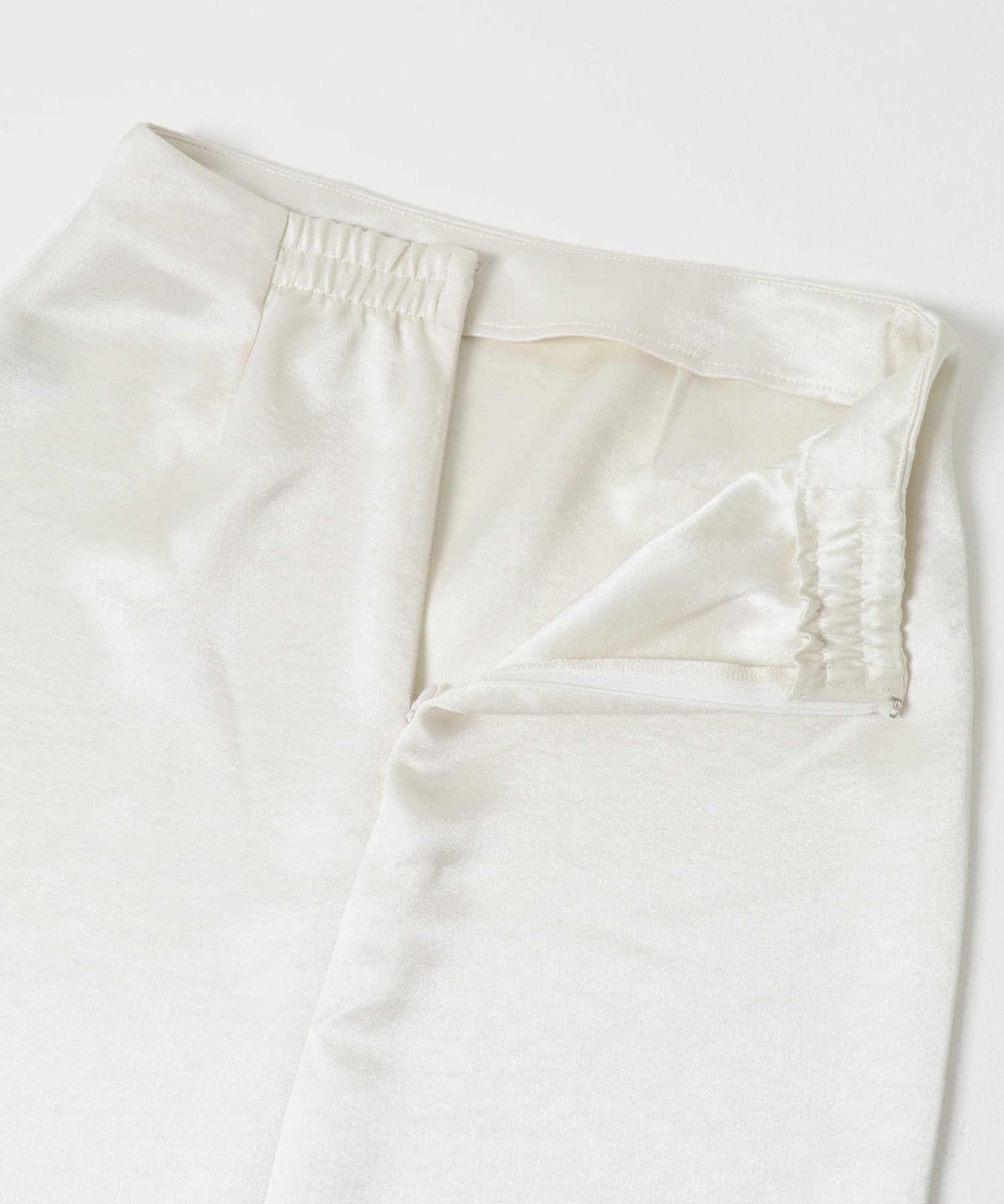 ビンテージダブルサテンストレートスカート OFF WHITE 36