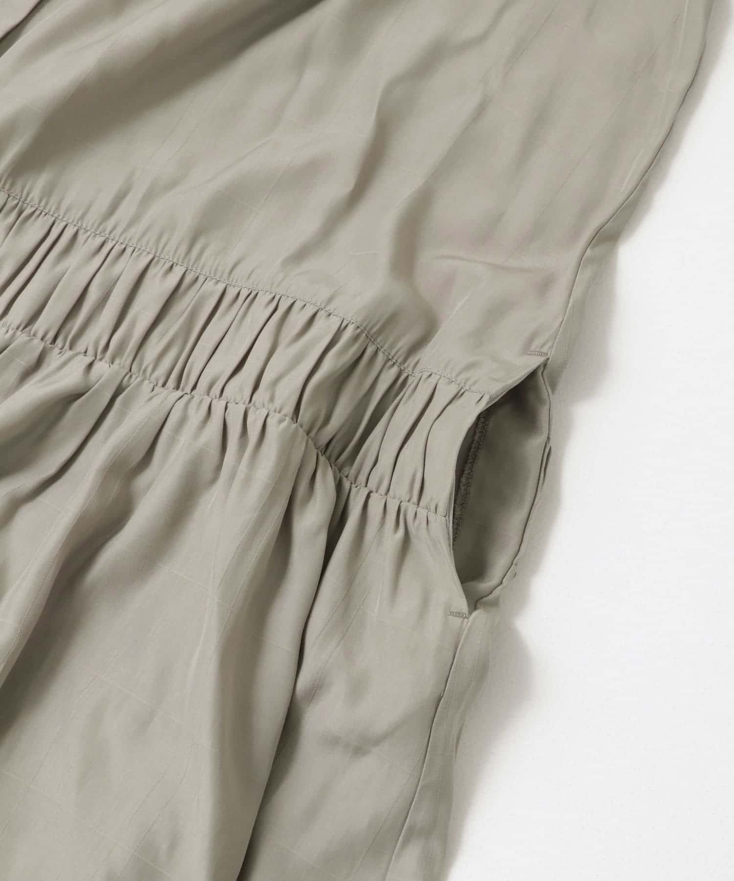 シャドーチェックミニワンピース GREIGE FREE