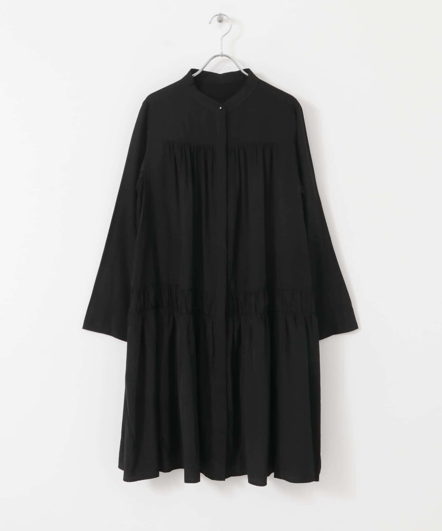 シャドーチェックミニワンピース BLACK FREE