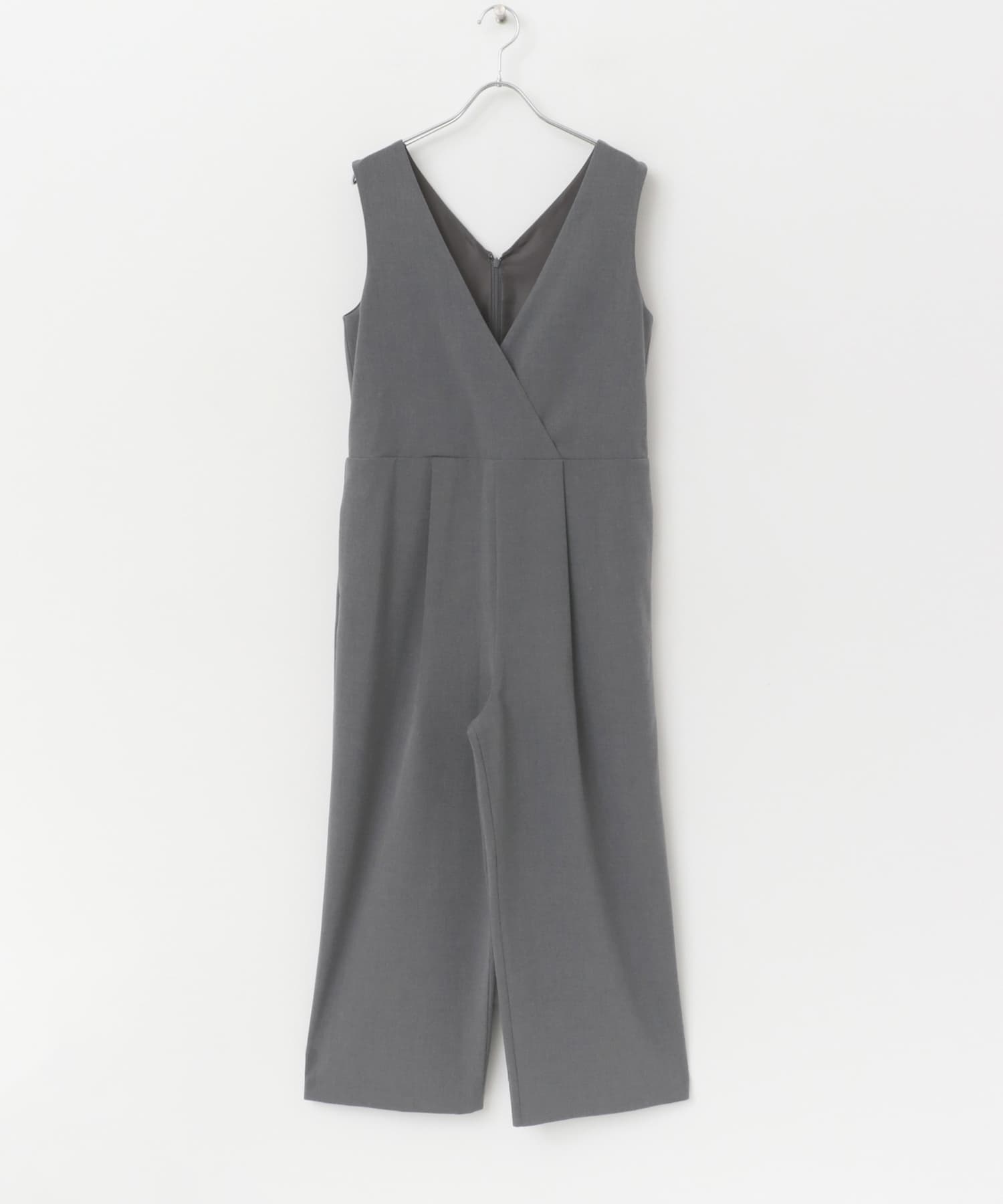 イージーケアVネックオールインワン GRAY 36