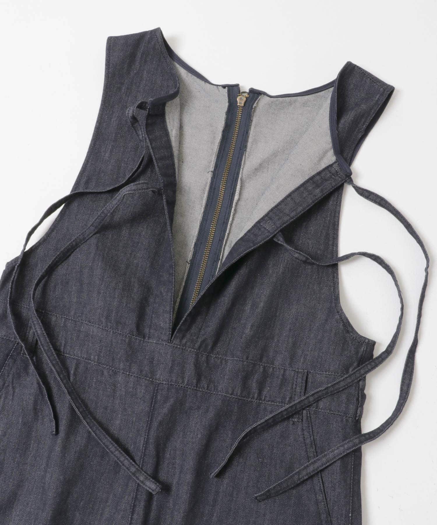 F by ROSSO　デニムリボンオールインワン INDIGO 36