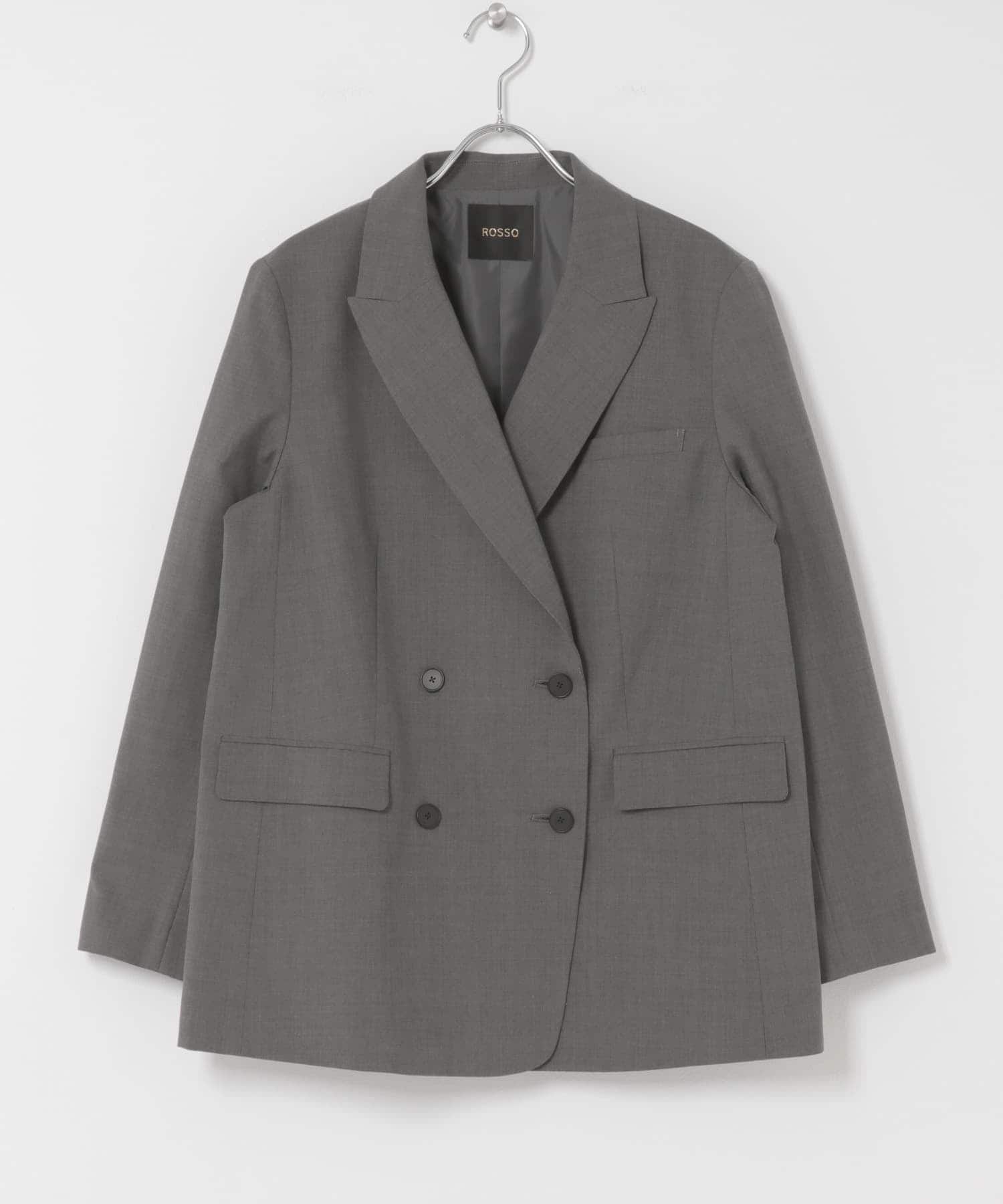 ウール混防シワテーラードジャケット