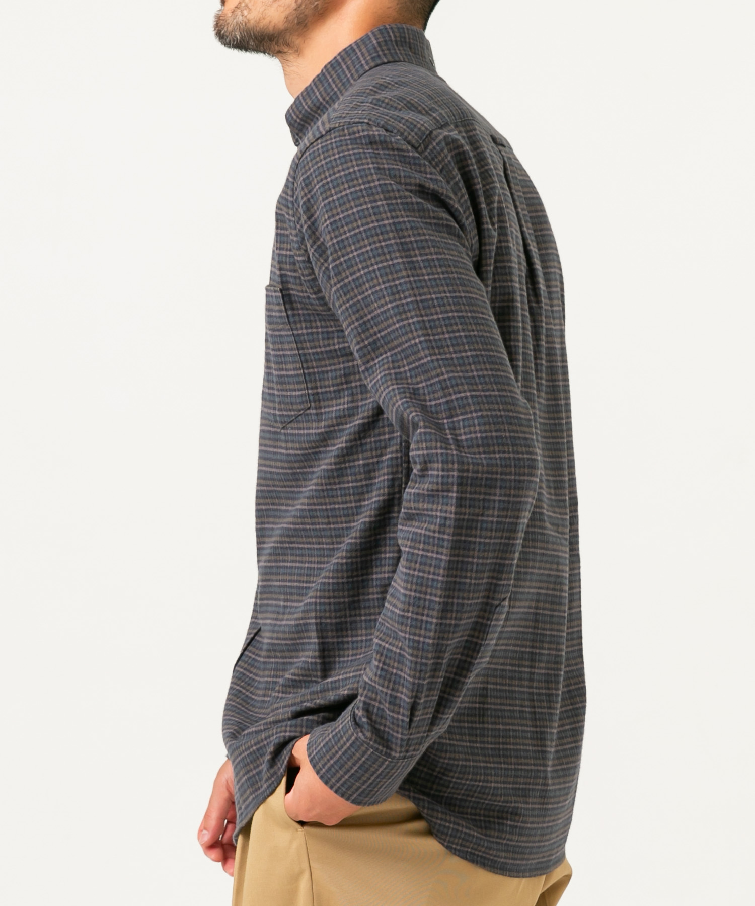 『抗菌 / 防臭』『XXLサイズあり』ハイパフォーマンスフランネルシャツ GRN CHECK S