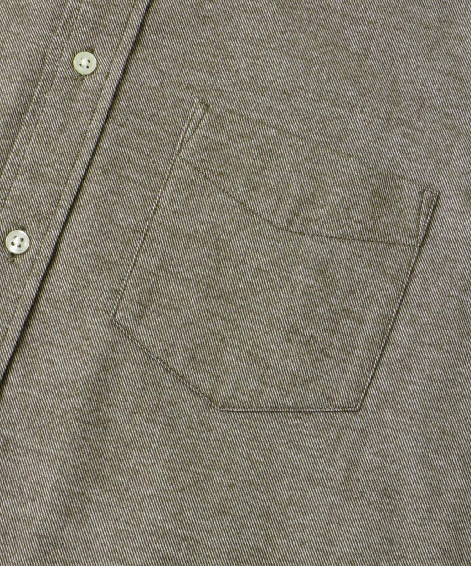 『抗菌 / 防臭』『XXLサイズあり』ハイパフォーマンスフランネルバンドカラーシャツ KHAKI S