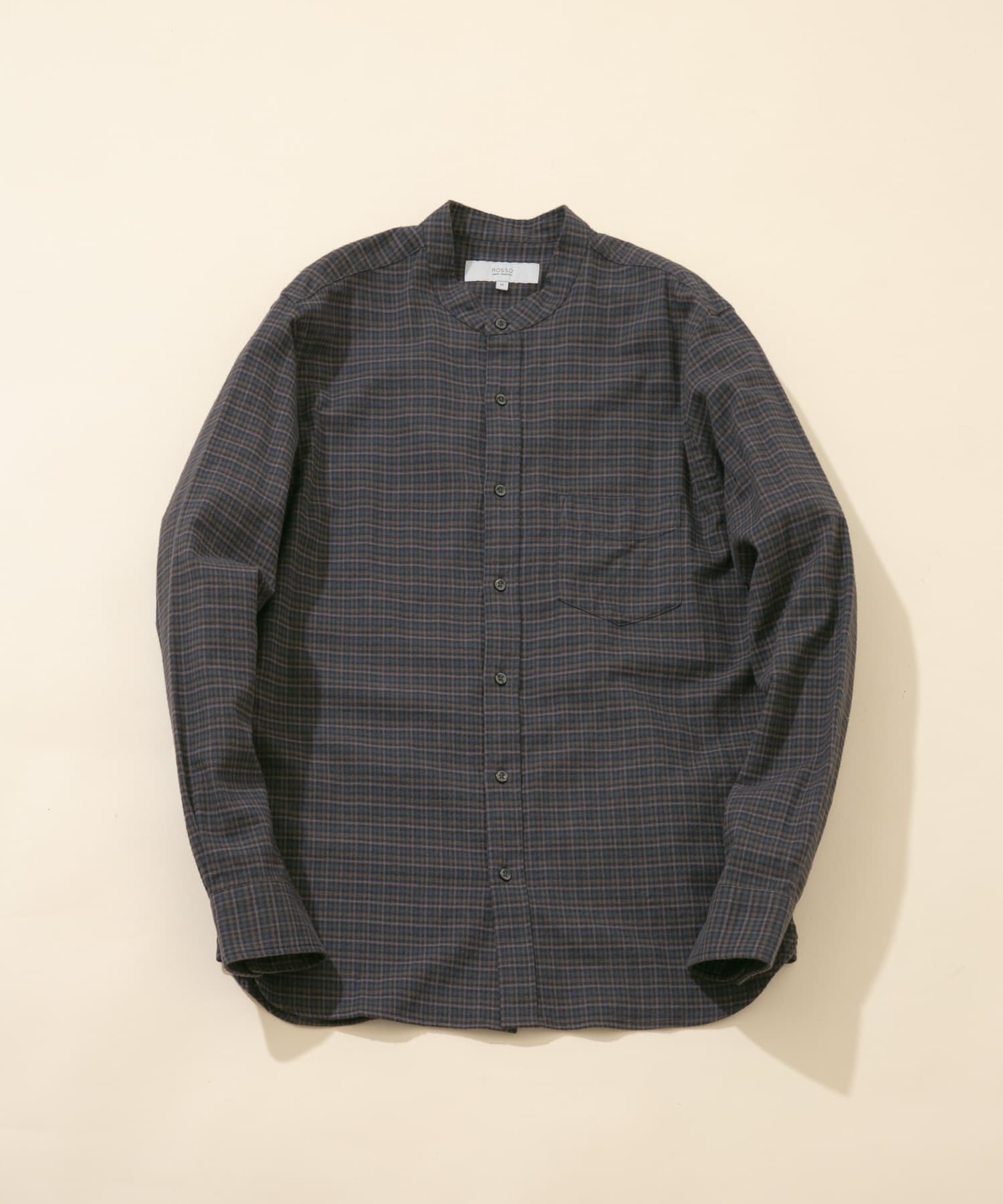 『抗菌 / 防臭』『XXLサイズあり』ハイパフォーマンスフランネルバンドカラーシャツ GRN CHECK S