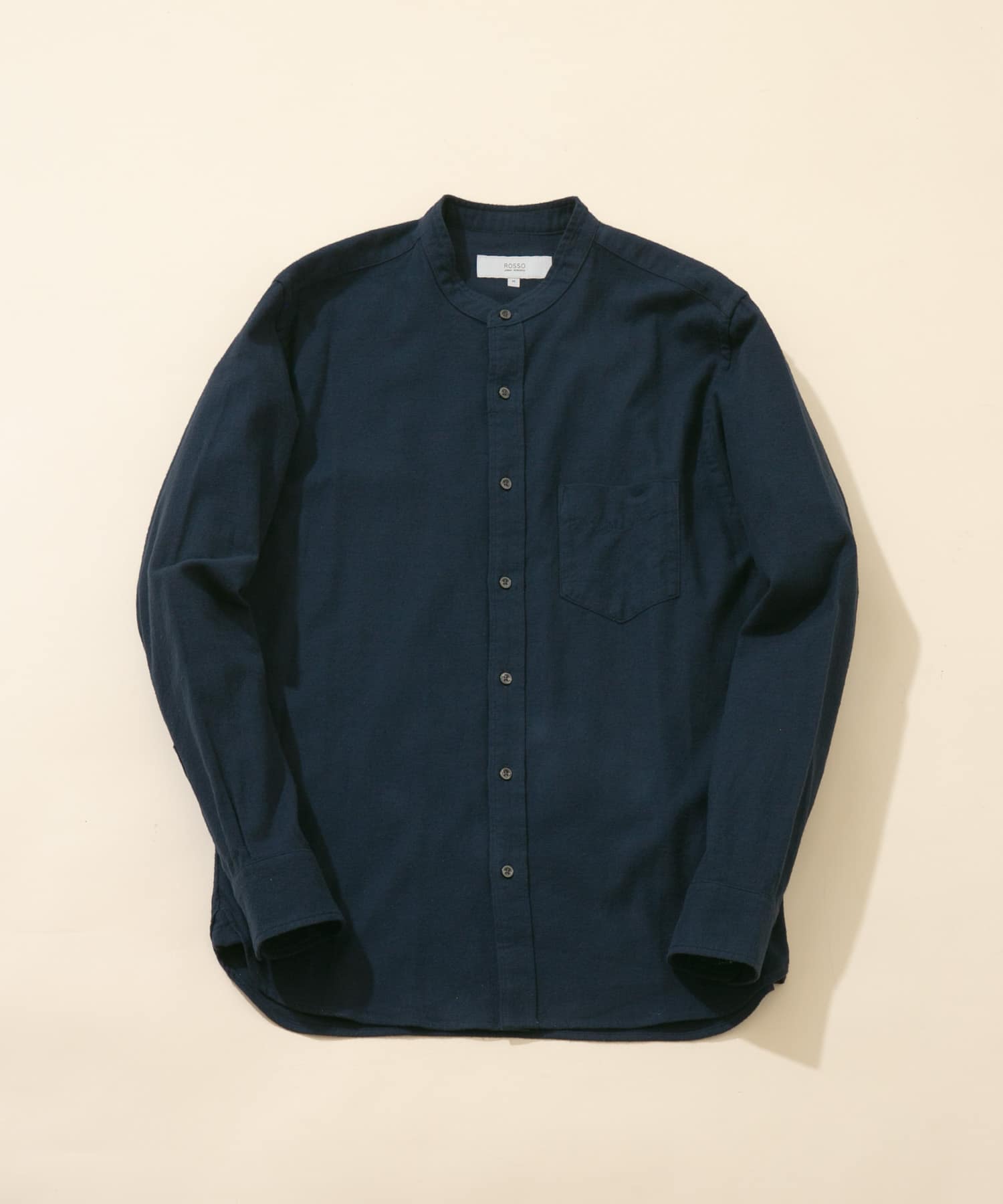 『抗菌 / 防臭』『XXLサイズあり』ハイパフォーマンスフランネルバンドカラーシャツ D.NAVY S