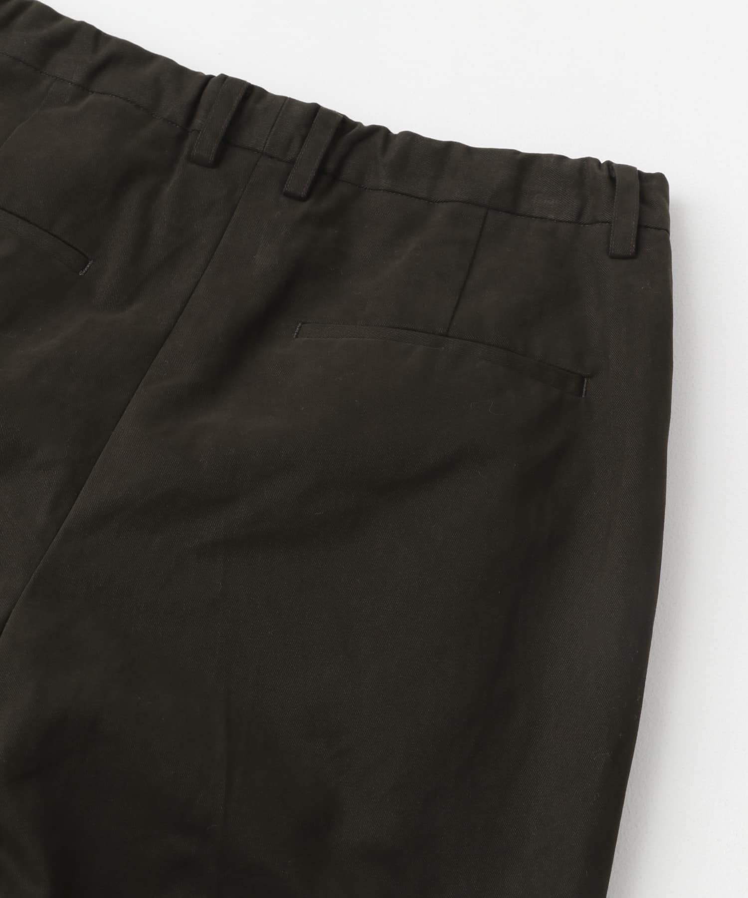 『XLサイズあり』ストレッチモールスキン1タックワイドスラックス DARK BROWN M