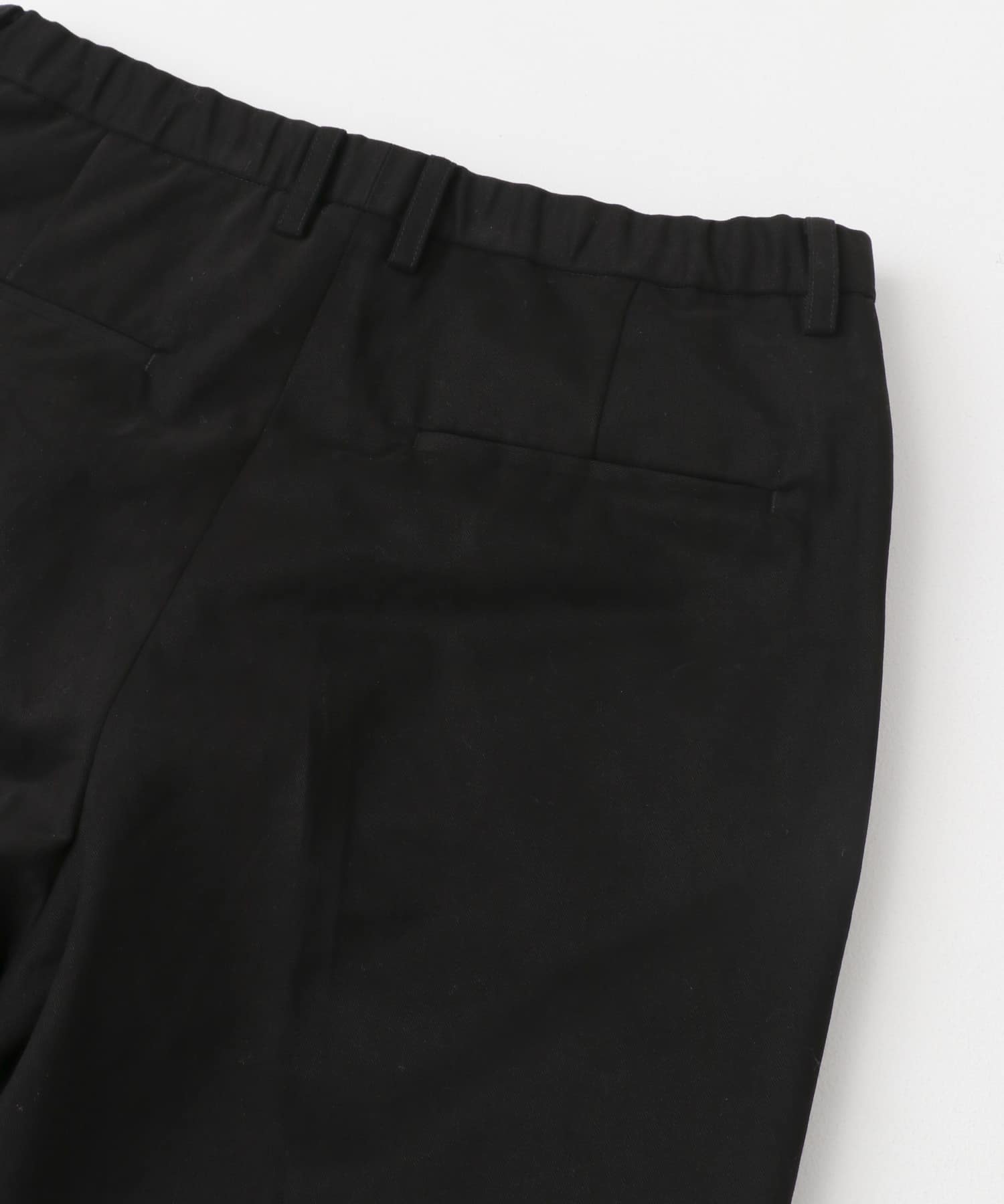『XLサイズあり』ストレッチモールスキン1タックワイドスラックス BLACK M