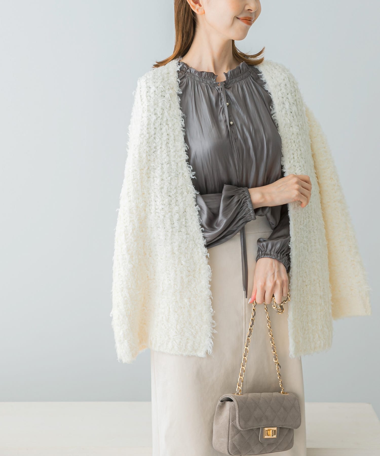 ヘアリーカーディガン