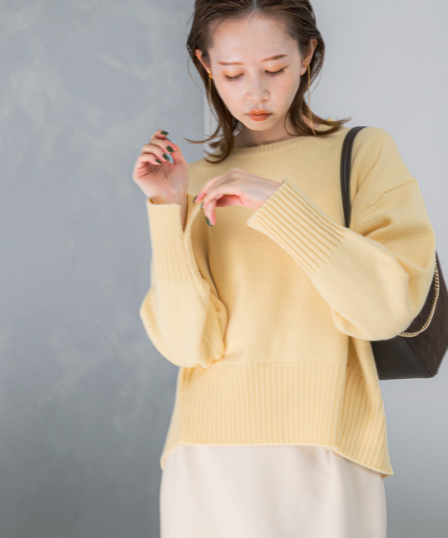 『WEB/一部店舗限定』エクストラファインシームデザインニット
